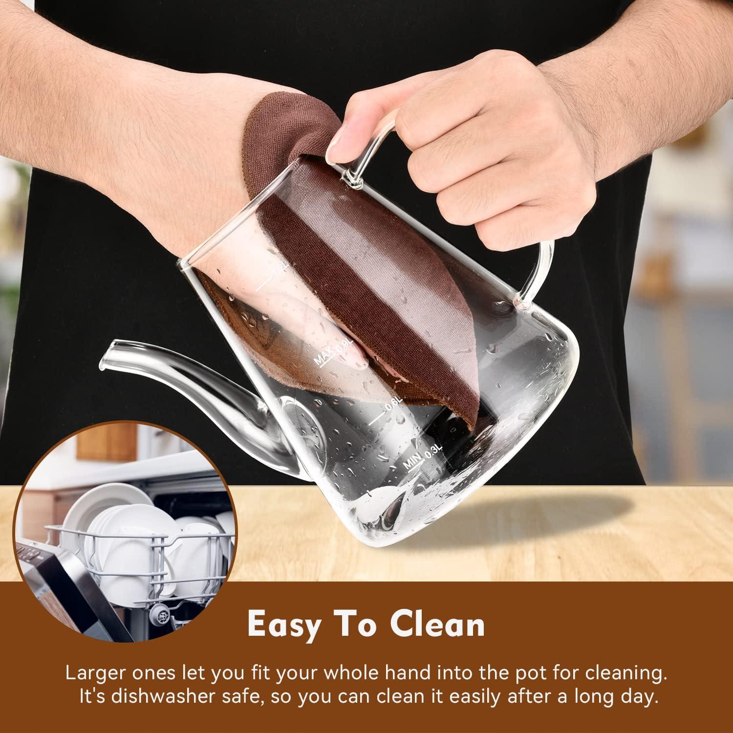 Tetera de Vidrio Borosilicato Zpose 1200ml con Infusor