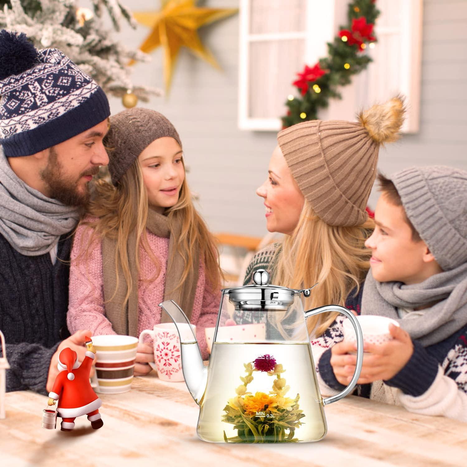 Tetera de Vidrio Borosilicato Zpose 1200ml con Infusor