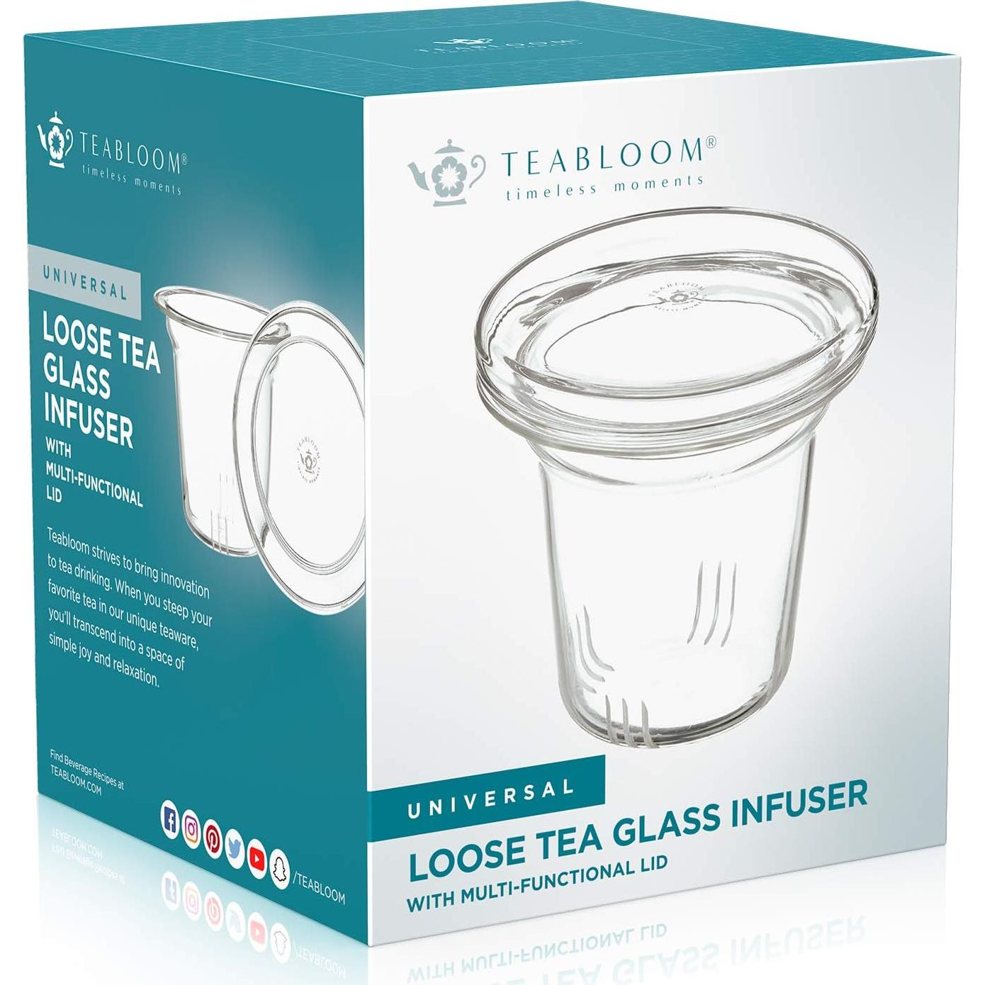 Infusor de Té de Vidrio Teabloom Universal 136g - Saludable y Eficaz