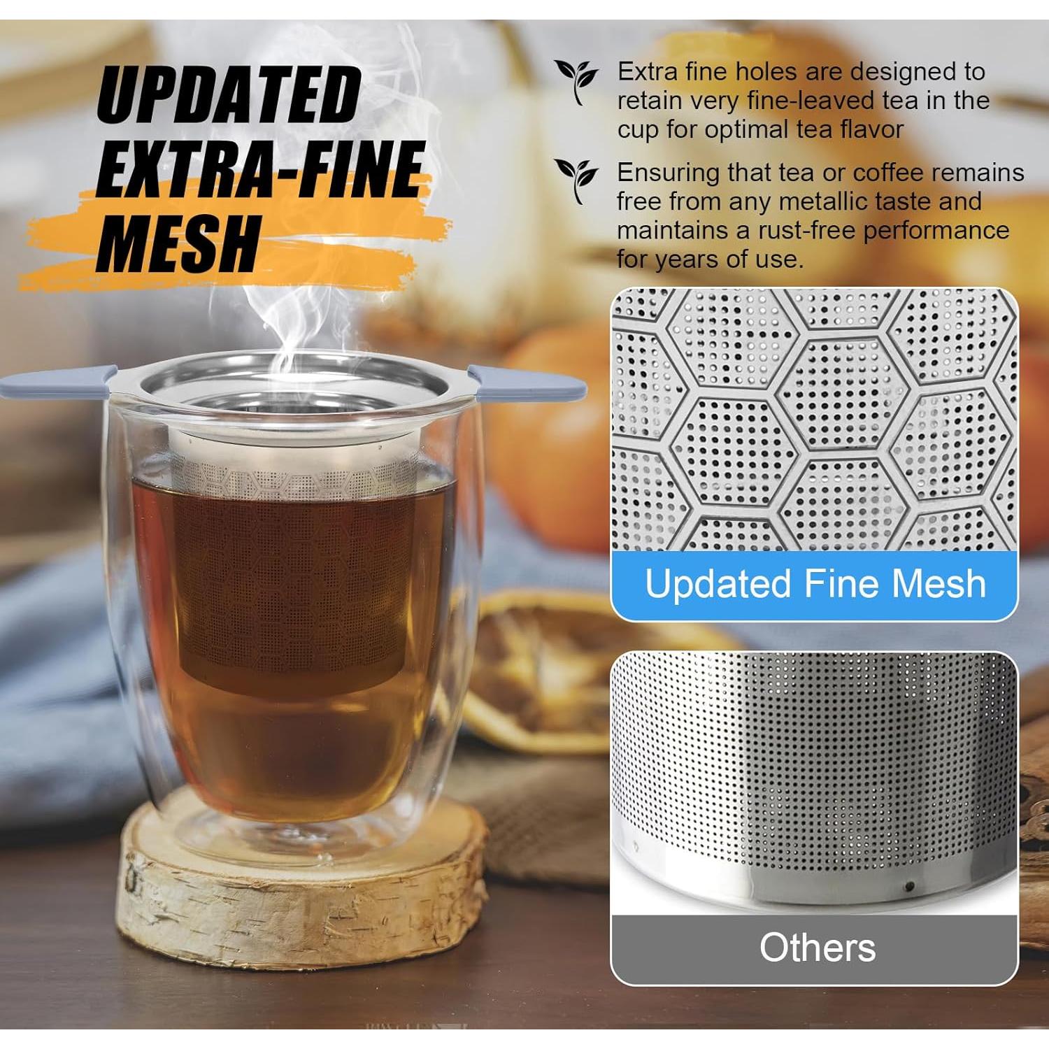 Infusor de Té WAFJAMF Acero Inoxidable 304 con Tapa Silicona