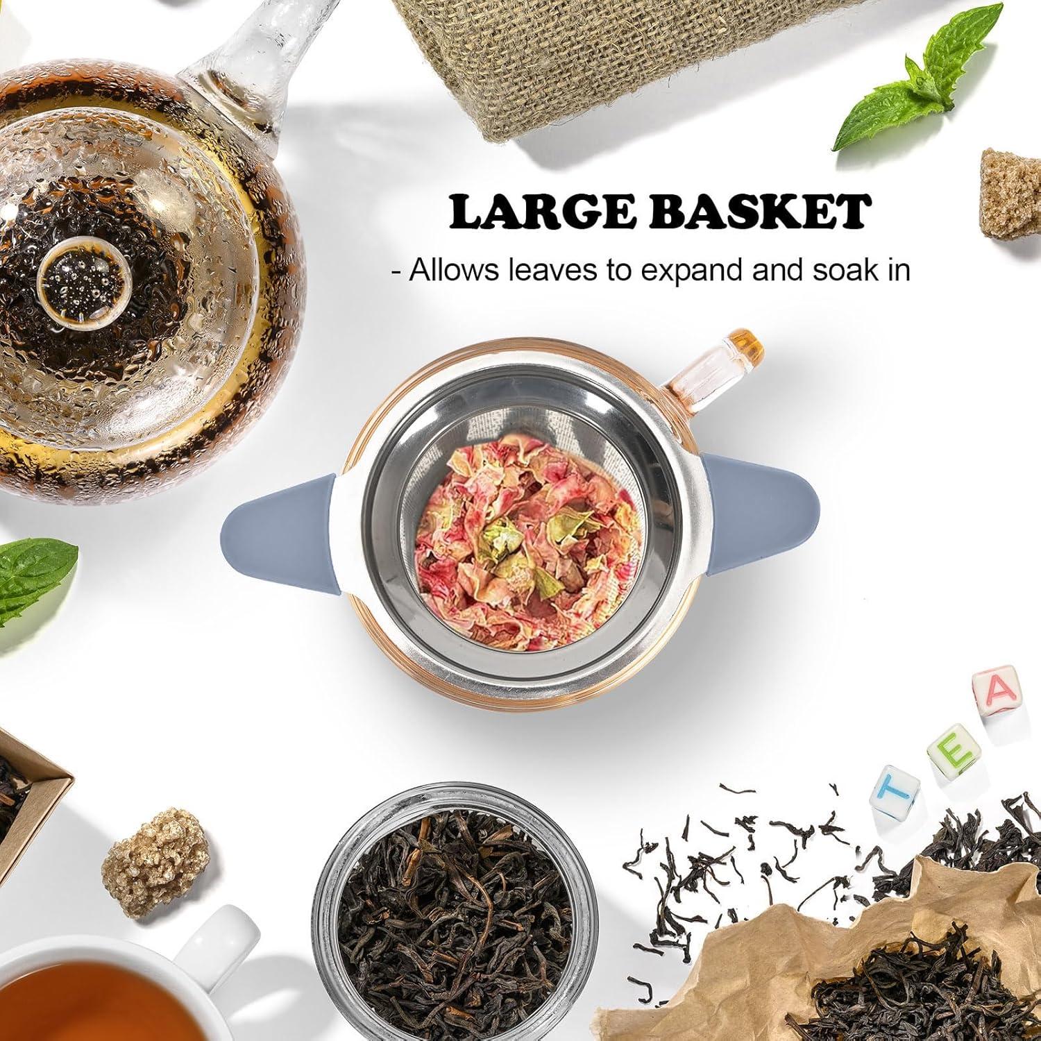 Infusor de Té WAFJAMF Acero Inoxidable 304 con Tapa Silicona