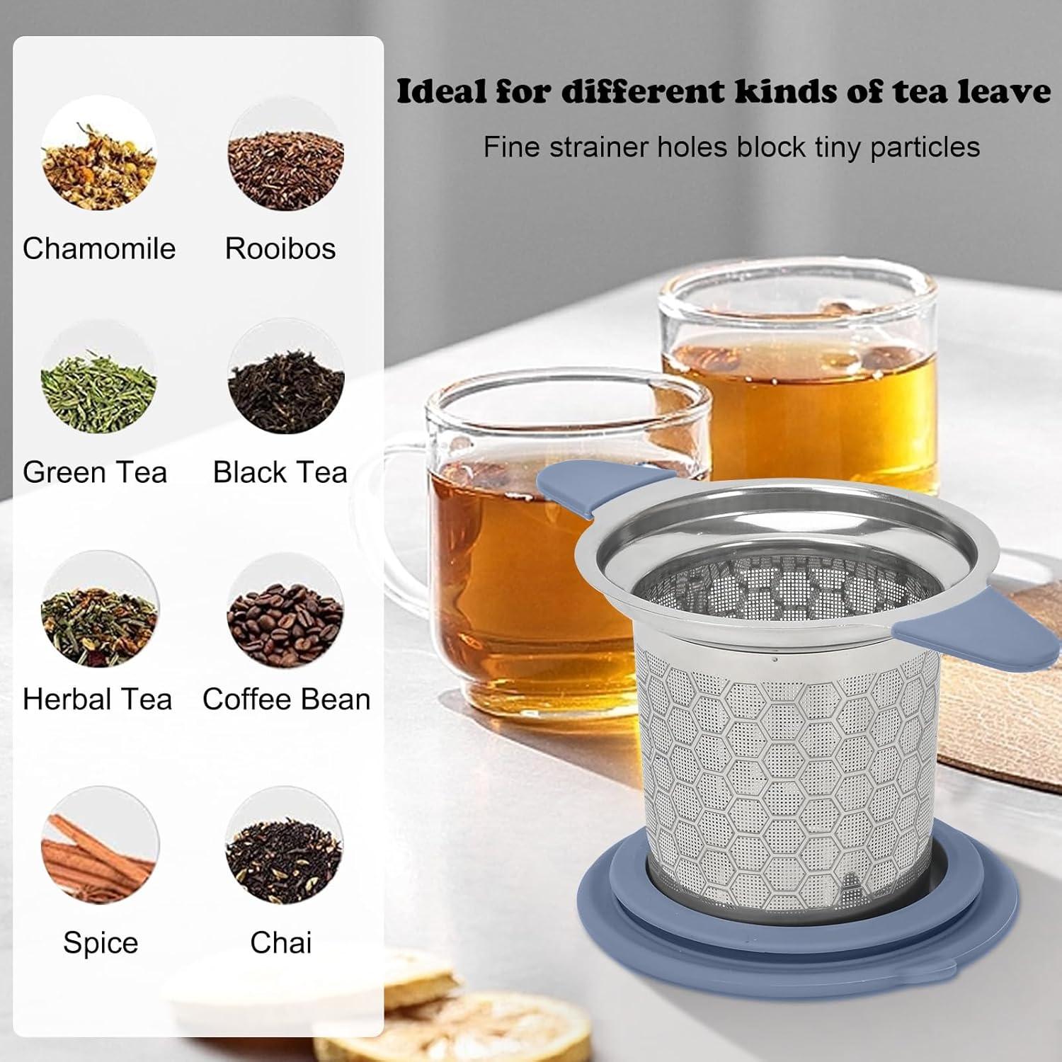 Infusor de Té WAFJAMF Acero Inoxidable 304 con Tapa Silicona