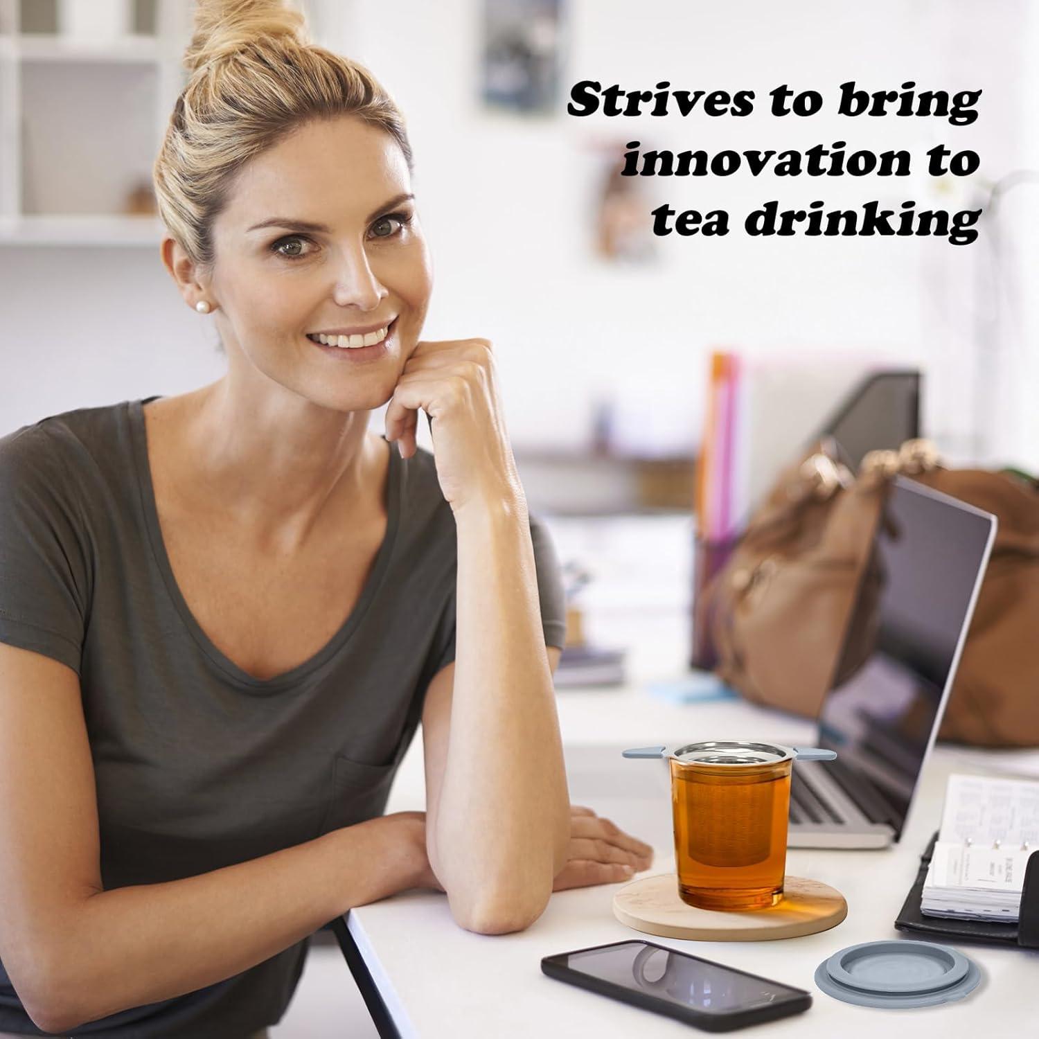 Infusor de Té WAFJAMF Acero Inoxidable 304 con Tapa Silicona