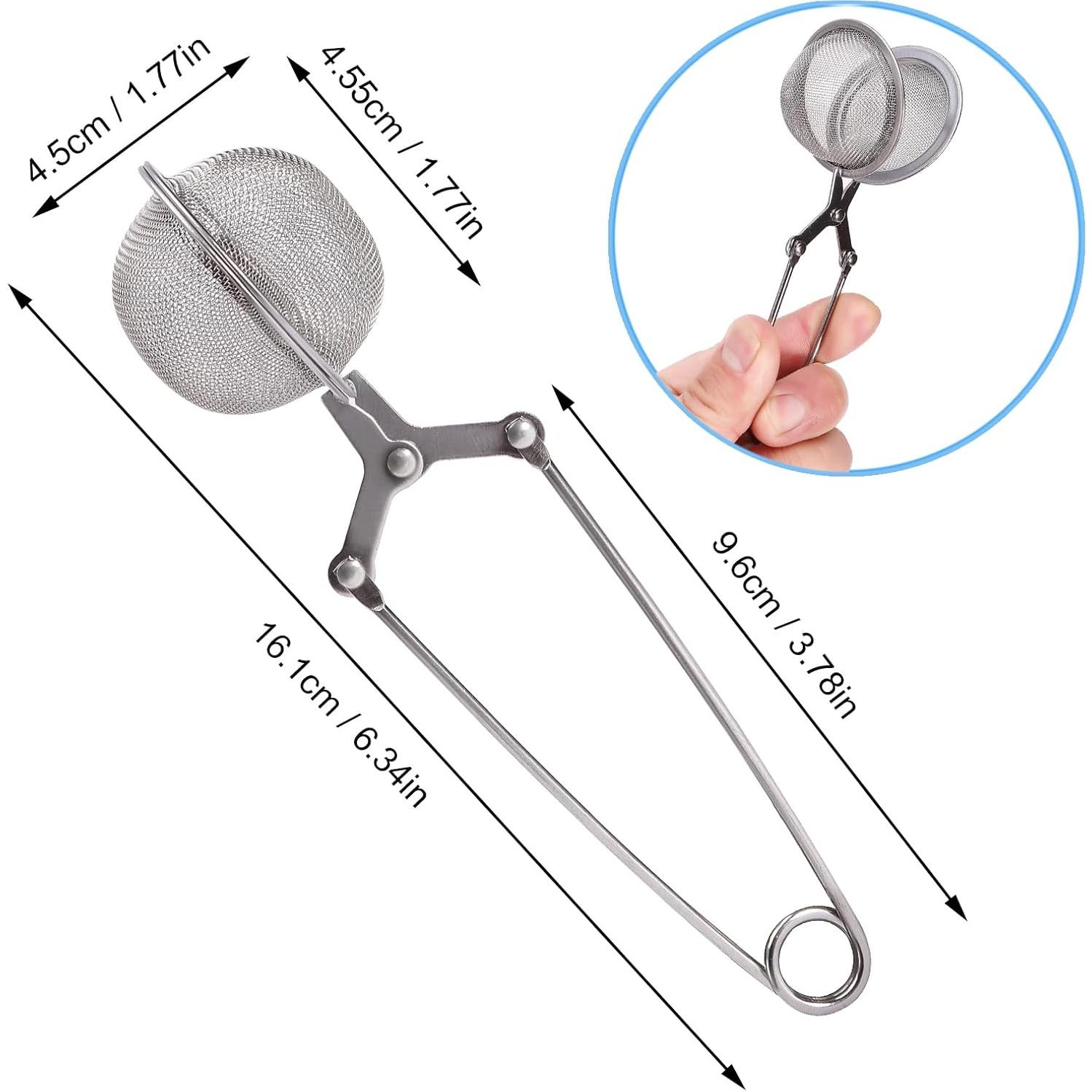 Coladores de Té Ecurfu, Acero Inoxidable, Paquete de 4