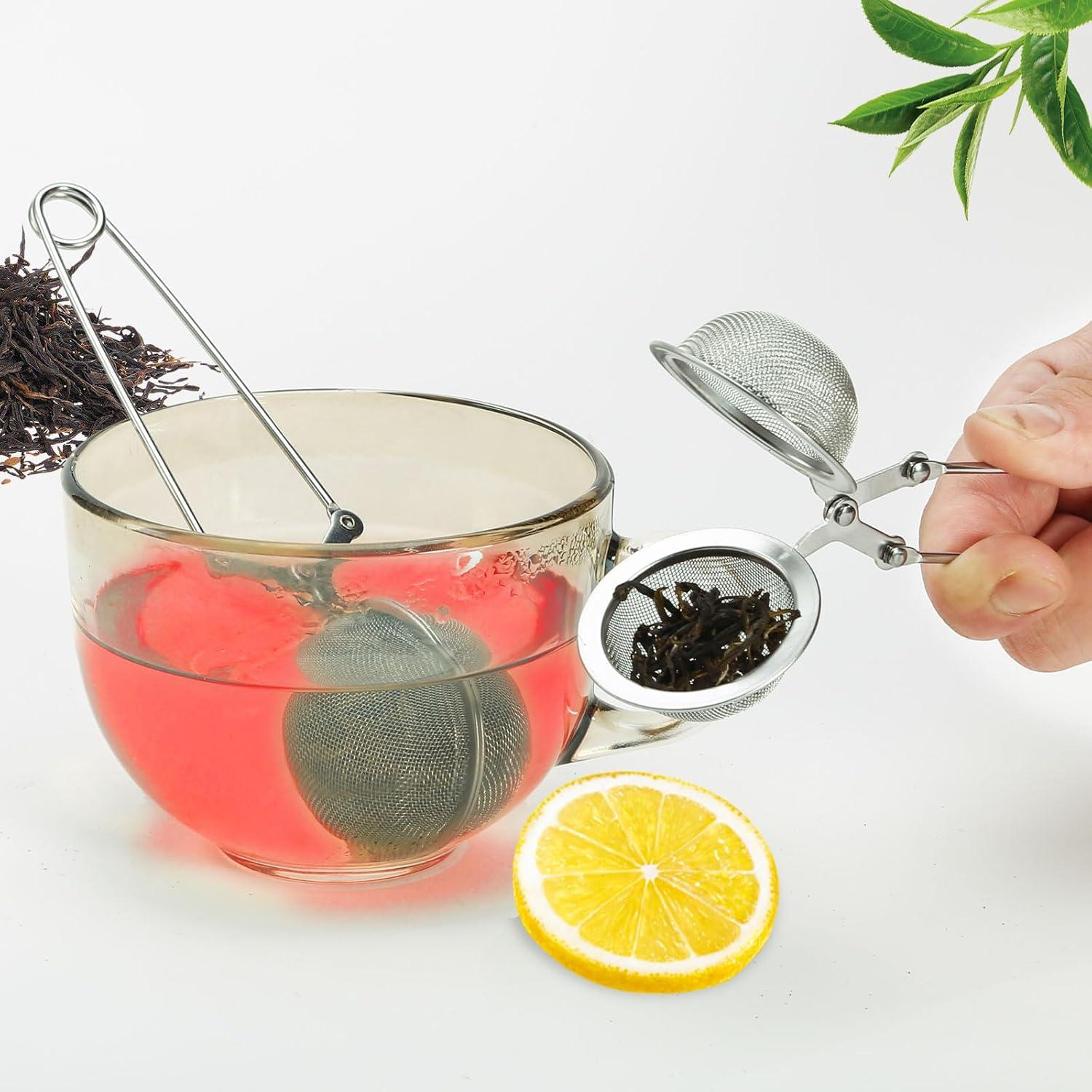 Coladores de Té Ecurfu, Acero Inoxidable, Paquete de 4