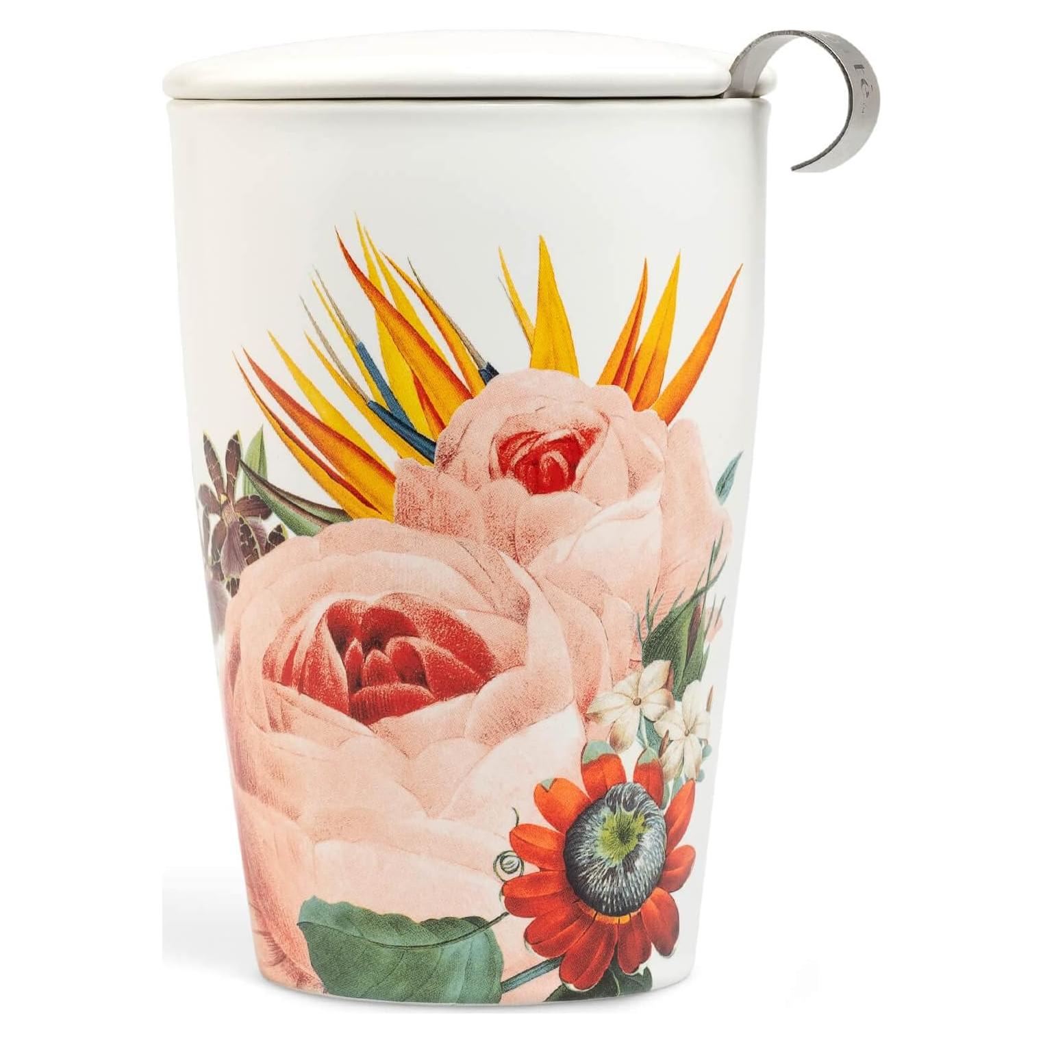 Taza de Cerámica Doble Pared Tea Forte Jubilee 12 oz con Infusor