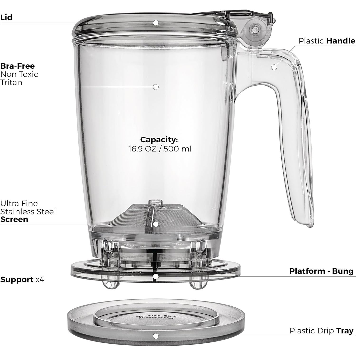 Tealyra rapidTEA MAKER 500ml Infusor de Té a Granel