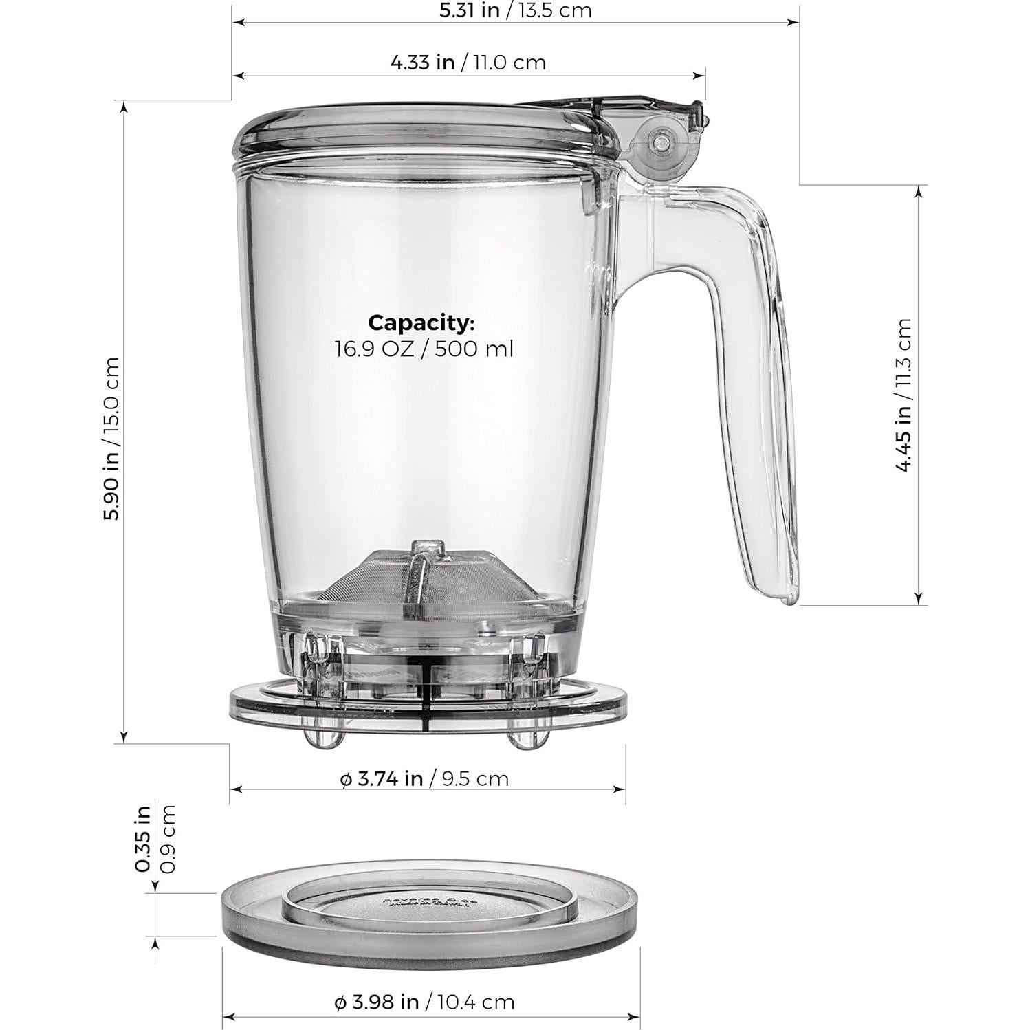 Tealyra rapidTEA MAKER 500ml Infusor de Té a Granel