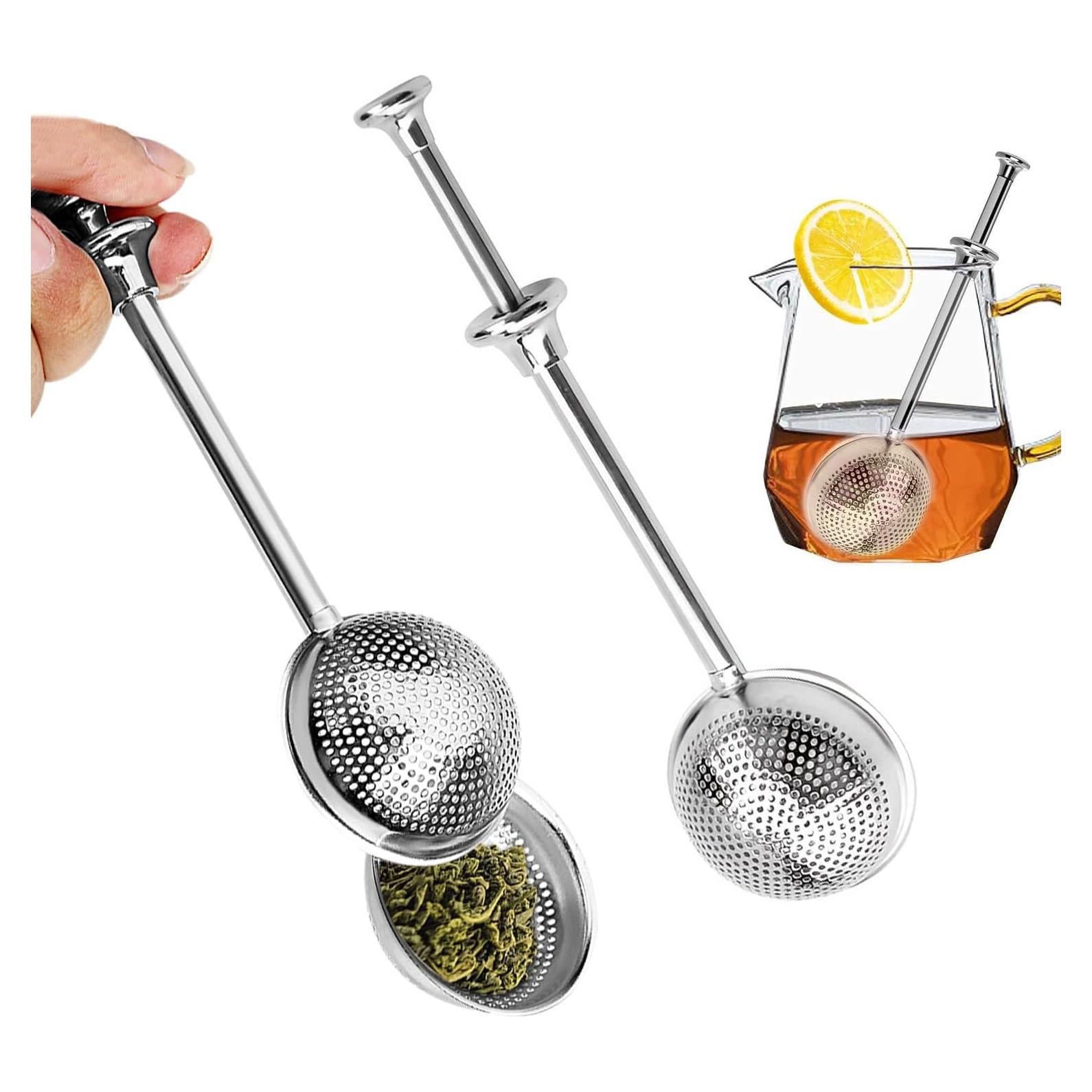 Infusor de Té de Acero Inoxidable Jedrey - 2 Piezas, Reutilizable