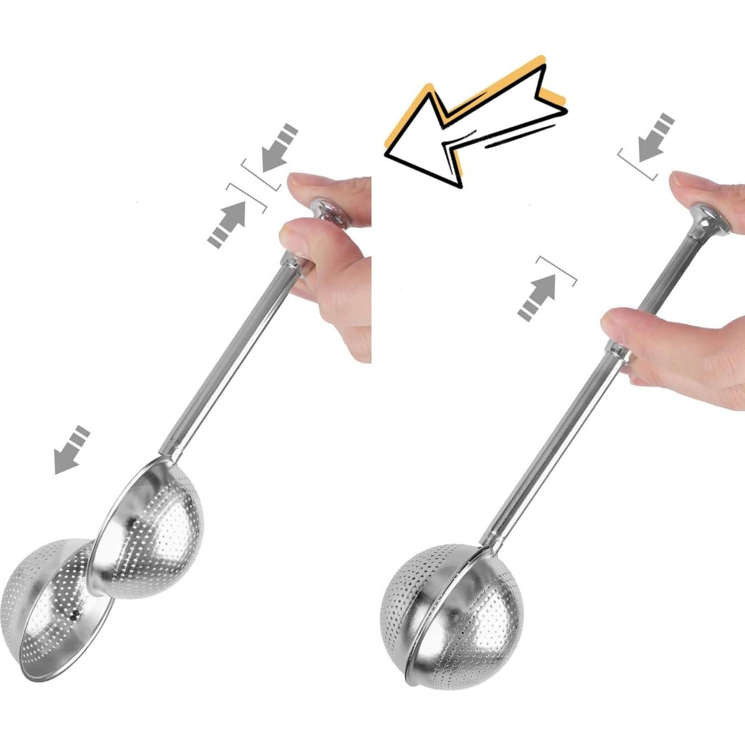 Infusor de Té de Acero Inoxidable Jedrey - 2 Piezas, Reutilizable