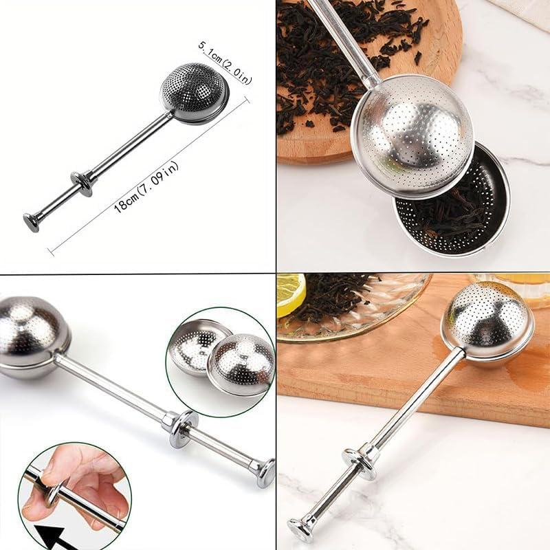 Infusor de Té de Acero Inoxidable Jedrey - 2 Piezas, Reutilizable