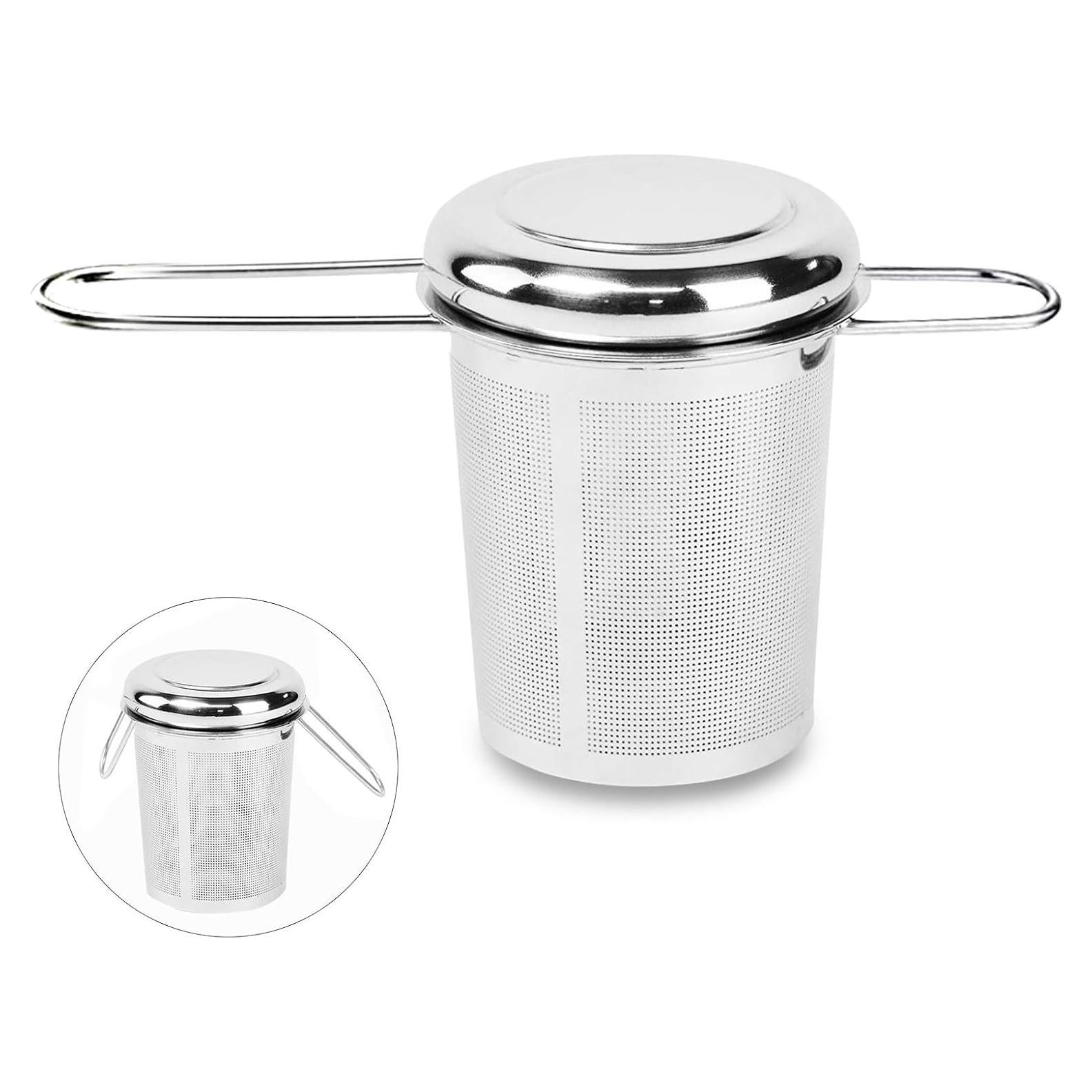 Infusor de Té Plegable Lubsmuns de Acero Inoxidable con Tapa