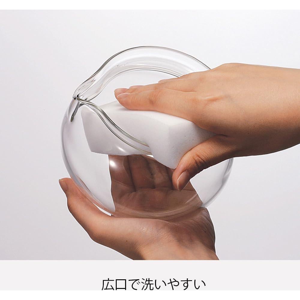 Tetera de vidrio HARIO ChaCha Kyusu Maru 450ml resistente al calor