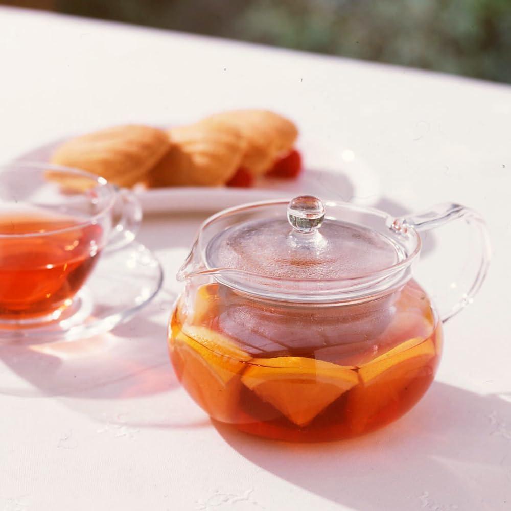 Tetera de vidrio HARIO ChaCha Kyusu Maru 450ml resistente al calor