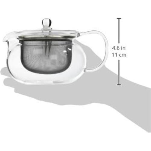 Tetera de vidrio HARIO ChaCha Kyusu Maru 450ml resistente al calor