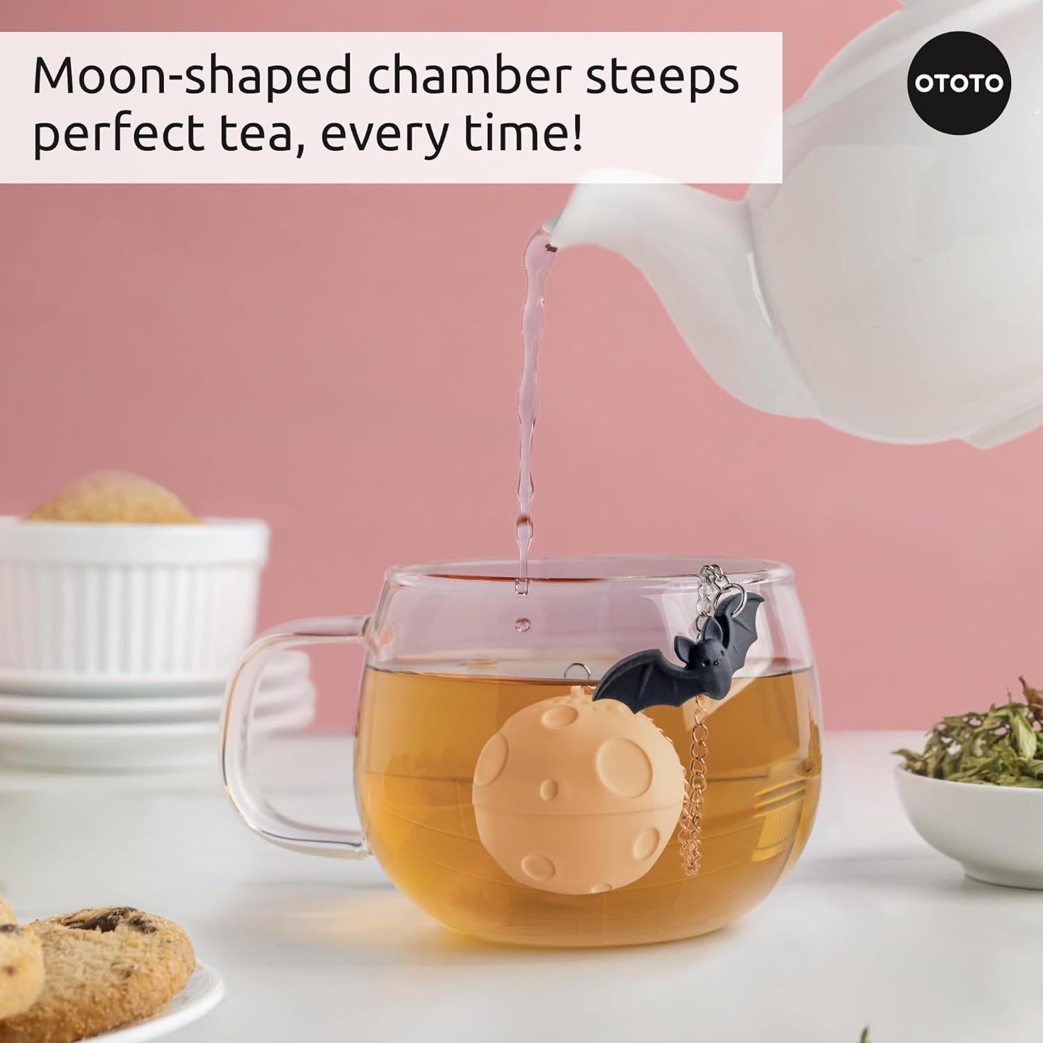 Colador de Té OTOTO Moonlit - Infusor de Silicona Blanco