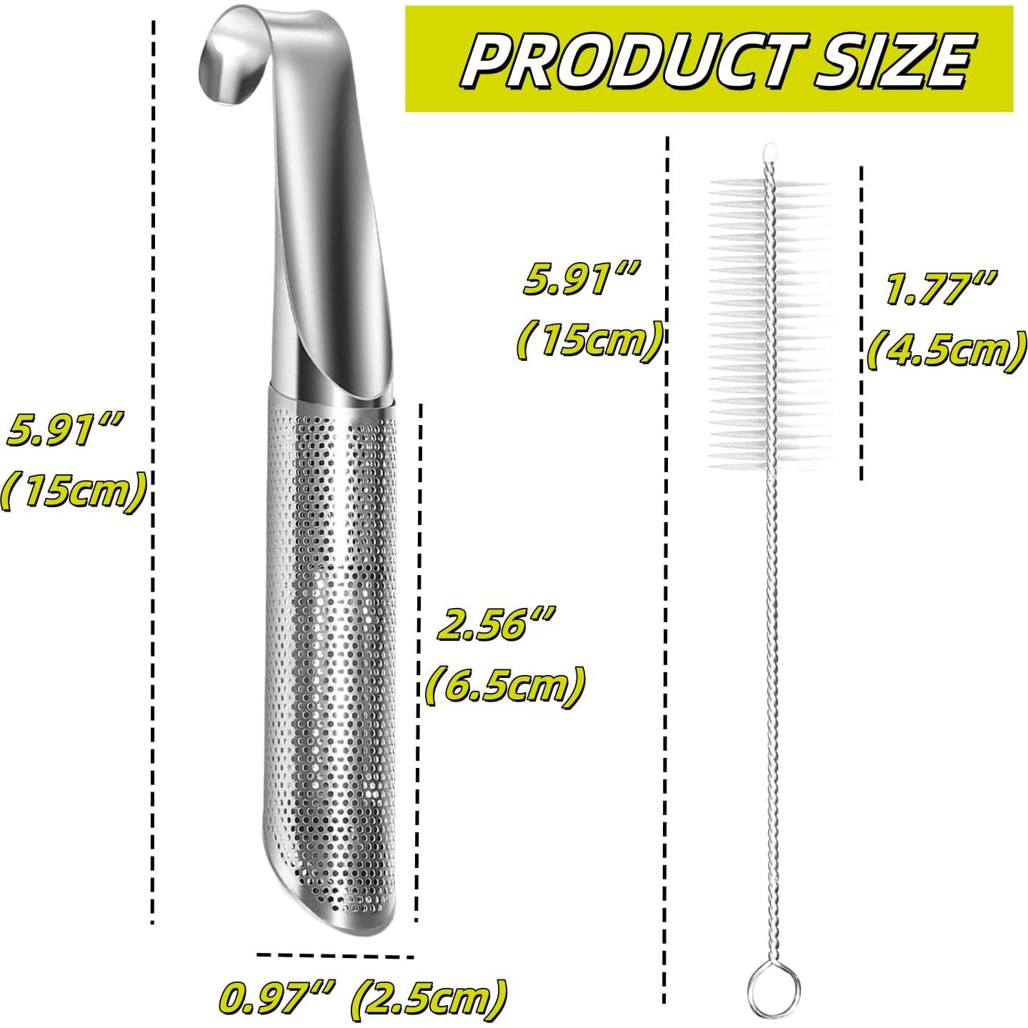 Infusor de Té de Acero Inoxidable Vziokk - 2 Pcs con Cepillo