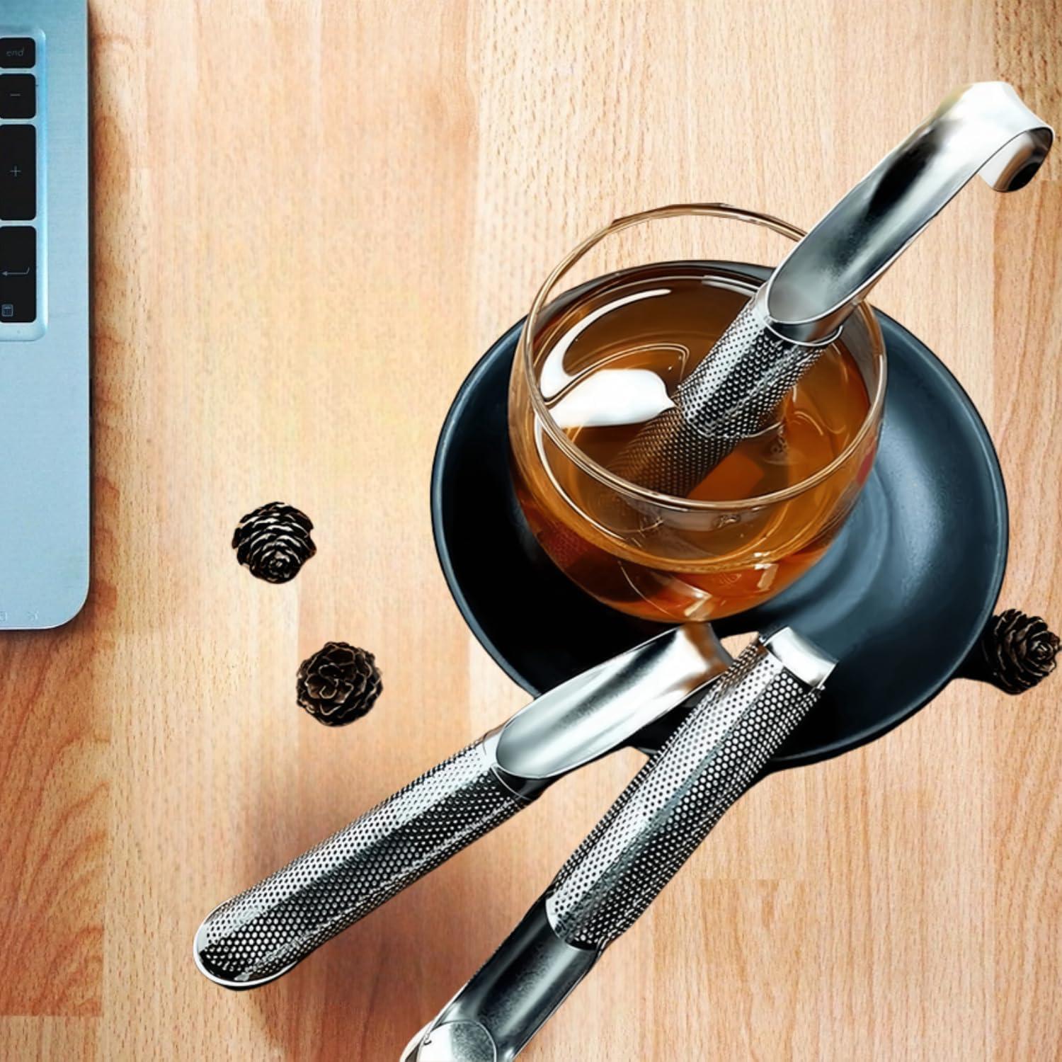 Infusor de Té de Acero Inoxidable Vziokk - 2 Pcs con Cepillo