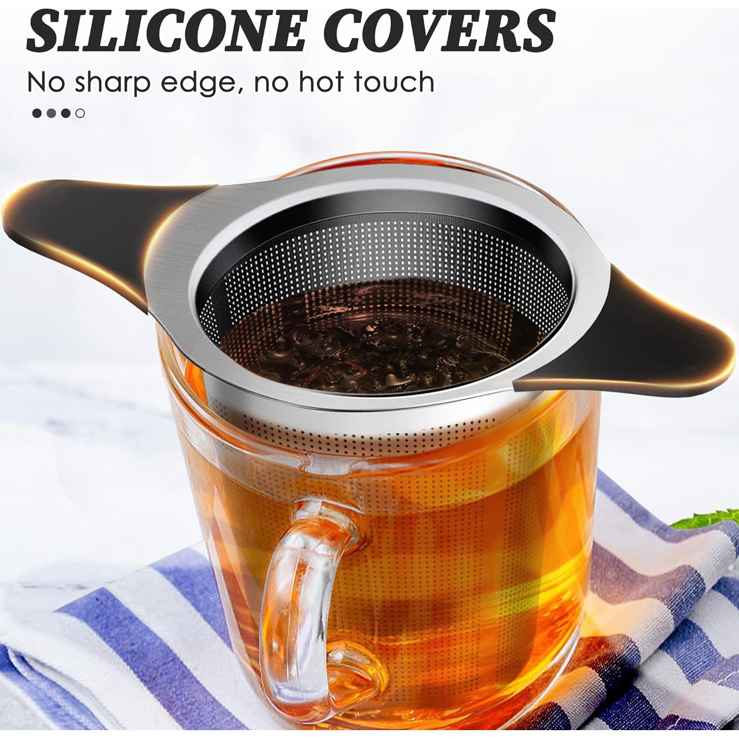 Infusor de Té Yoassi Acero Inoxidable con Doble Mango 1 Paquete