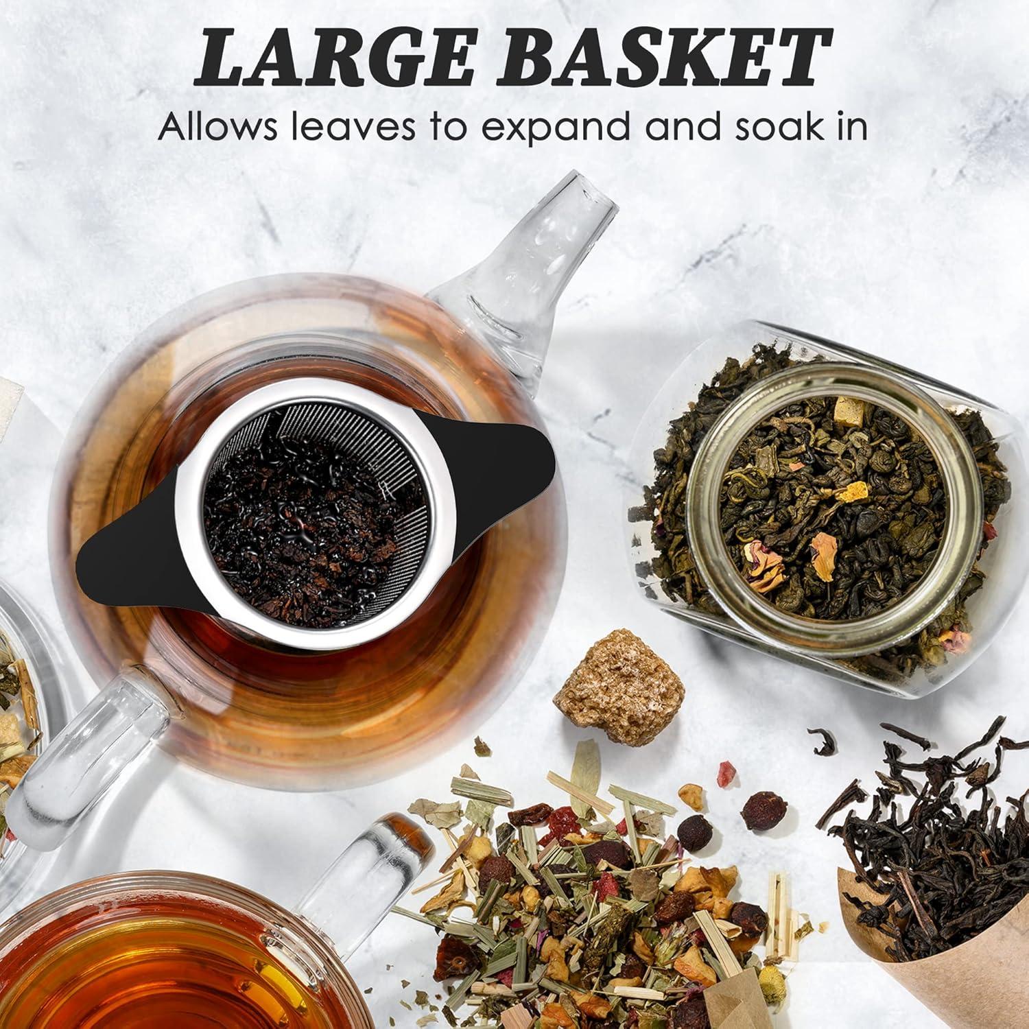 Infusor de Té Yoassi Acero Inoxidable con Doble Mango 1 Paquete