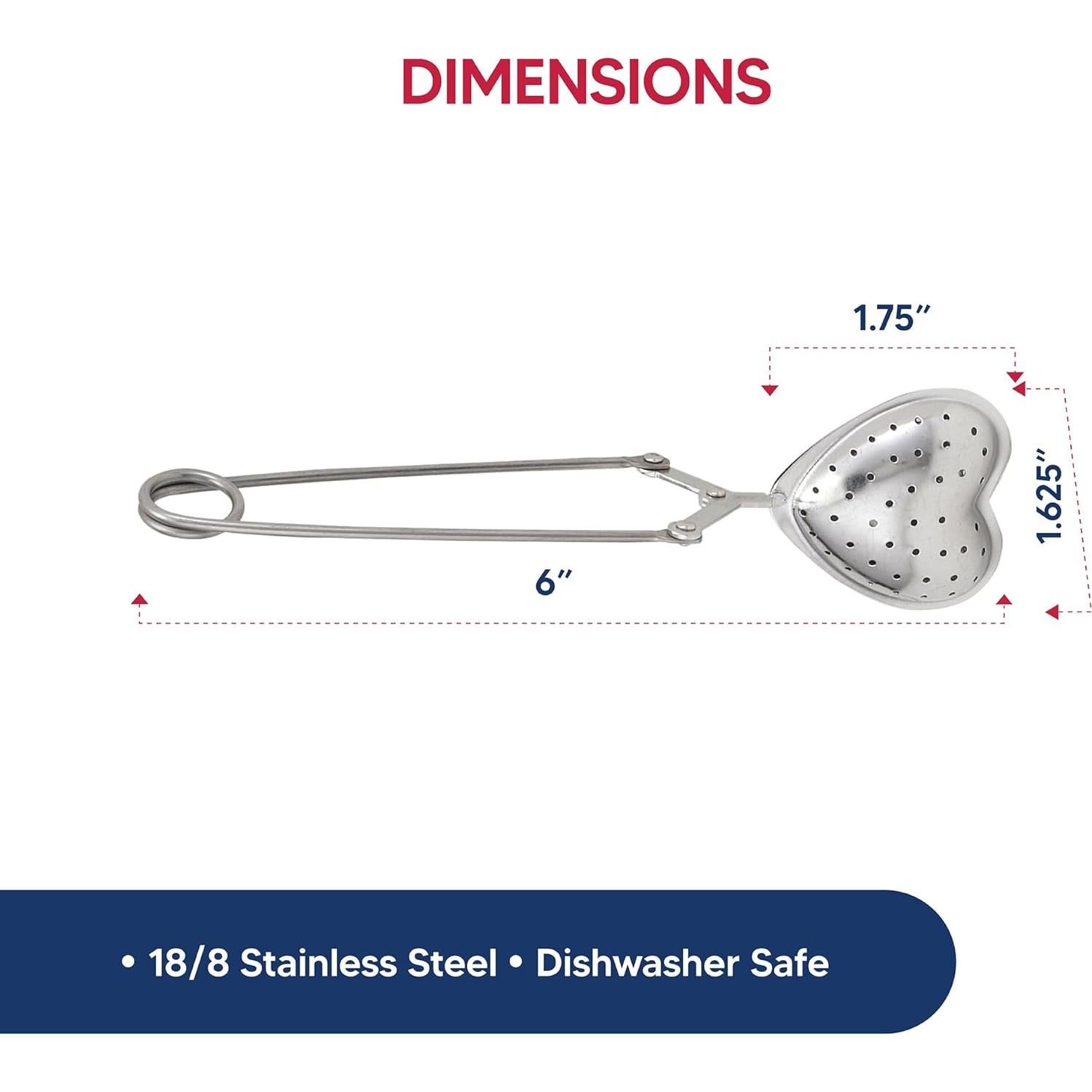 Infusor de Té Corazón HIC de Acero Inoxidable 18/8 4.45 cm