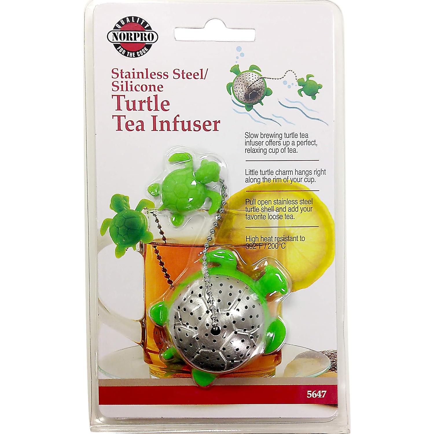 Infusor de Té Tortuga Norpro S/S Verde 5.08cm