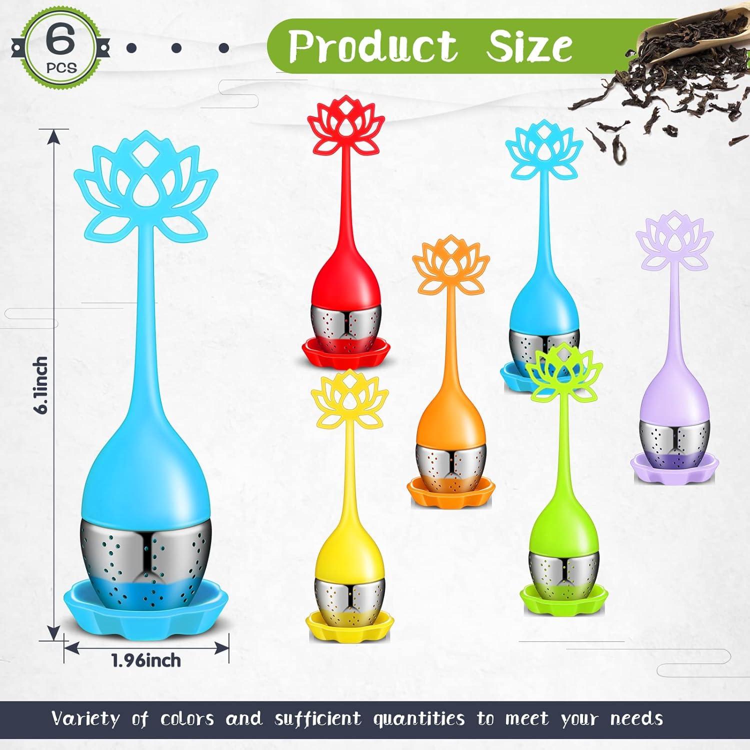 Juego de 6 Infusores de Té Silicona Remerry Multicolor