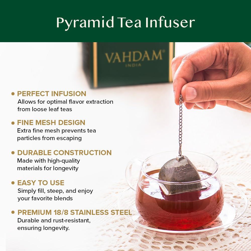 Set de Infusores de Té y Cucharita VAHDAM - Acero Inoxidable
