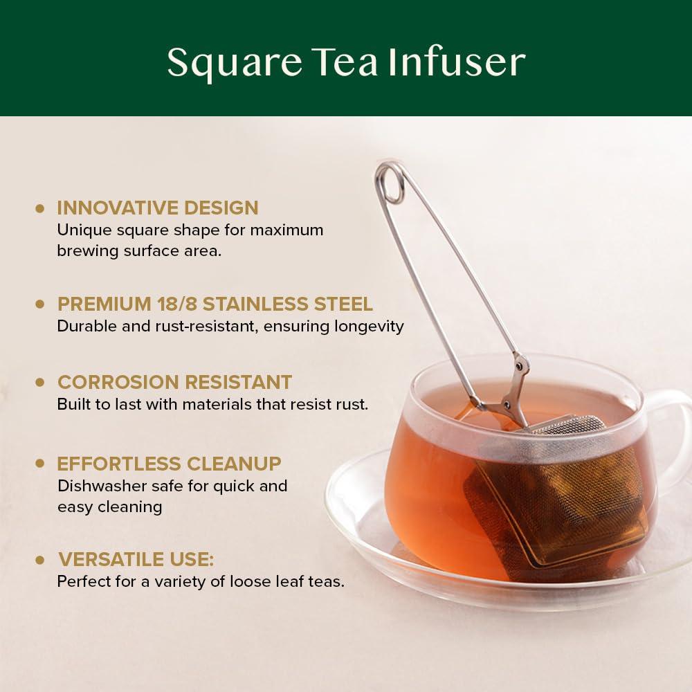 Set de Infusores de Té y Cucharita VAHDAM - Acero Inoxidable