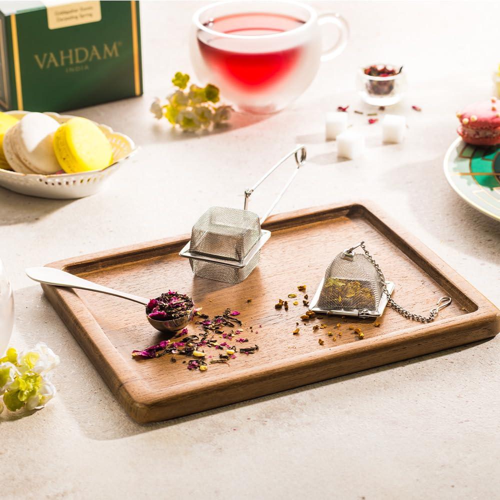 Set de Infusores de Té y Cucharita VAHDAM - Acero Inoxidable