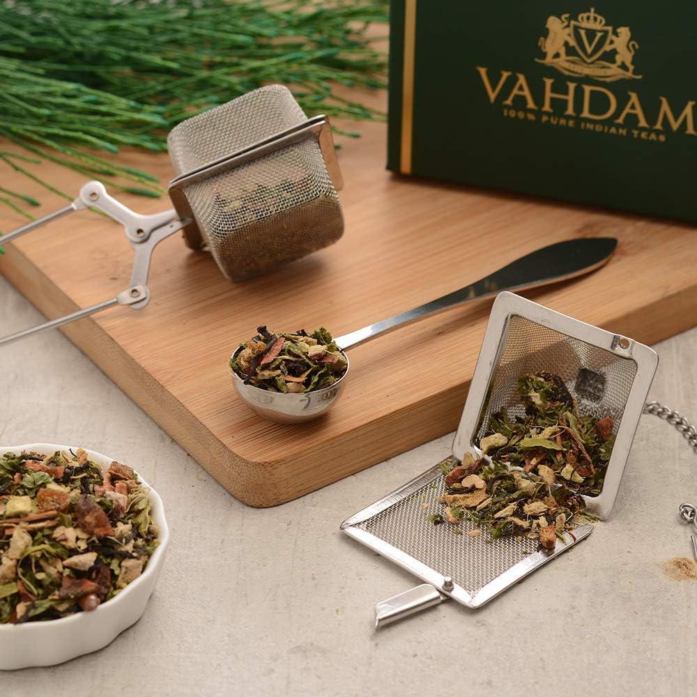 Set de Infusores de Té y Cucharita VAHDAM - Acero Inoxidable