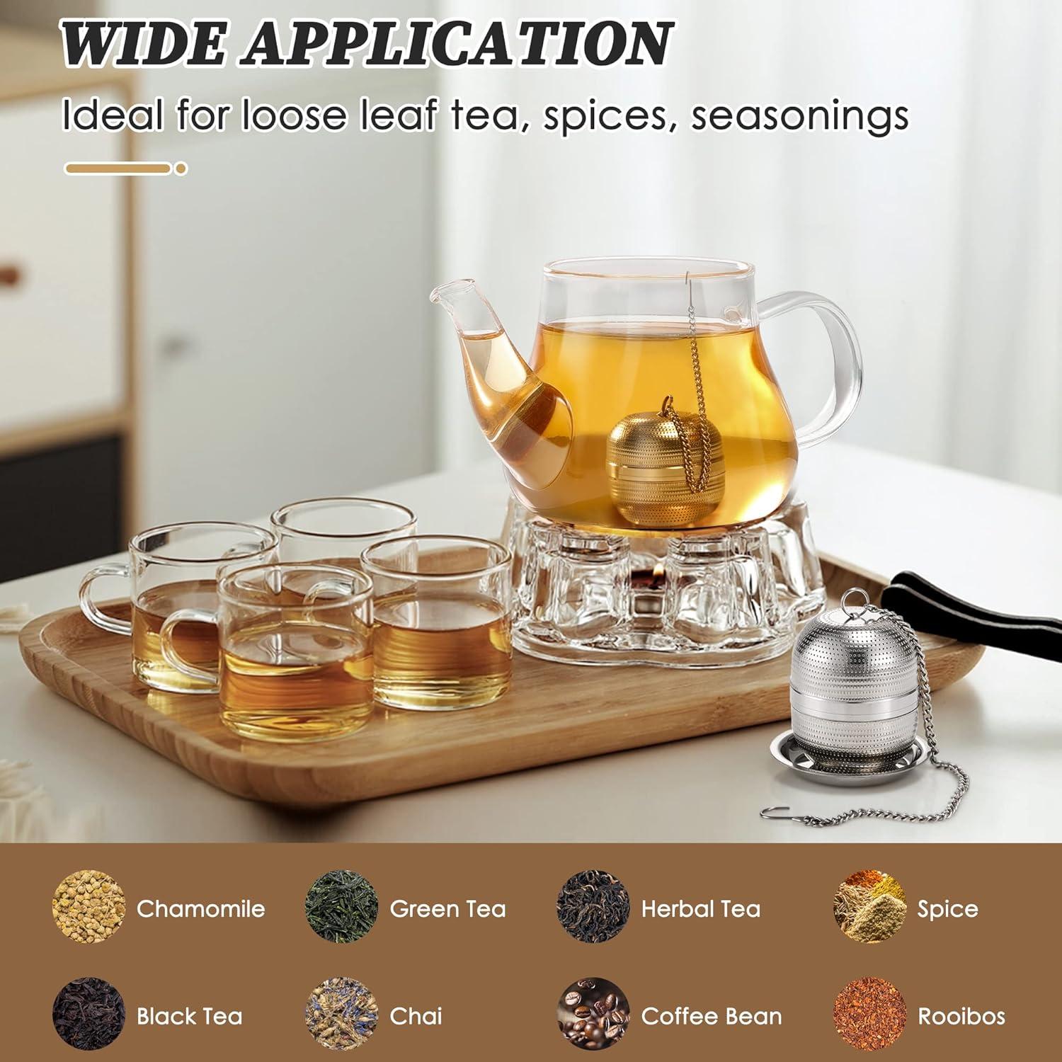 Infusores de Té Yoassi - Acero Inoxidable 18/8, 2 Piezas