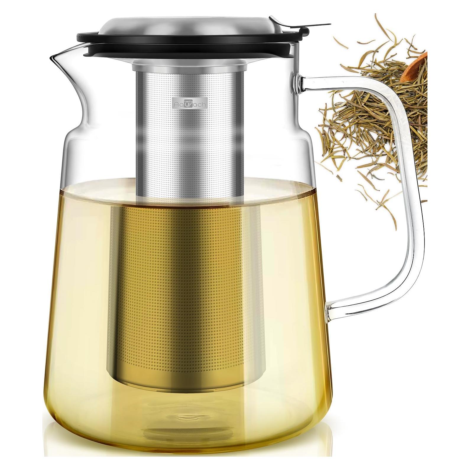 Tetera de Vidrio Aquach 2200ml con Infusor Acero Inoxidable