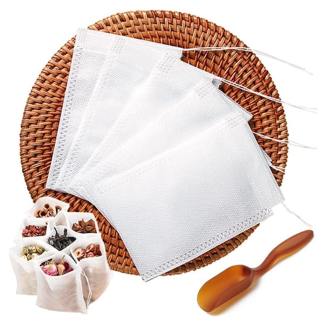 200 Bolsas de Té Desechables Lannso con Cucharita Gratis