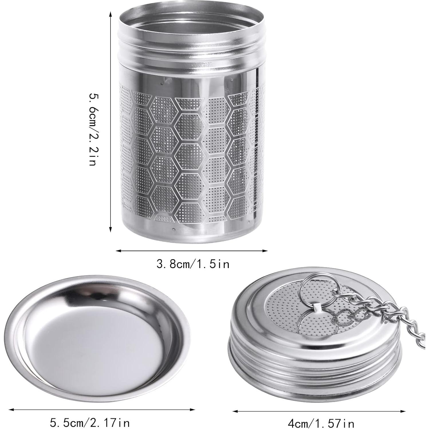 Paquete de 2 coladores de té Prudiut de acero inoxidable 304