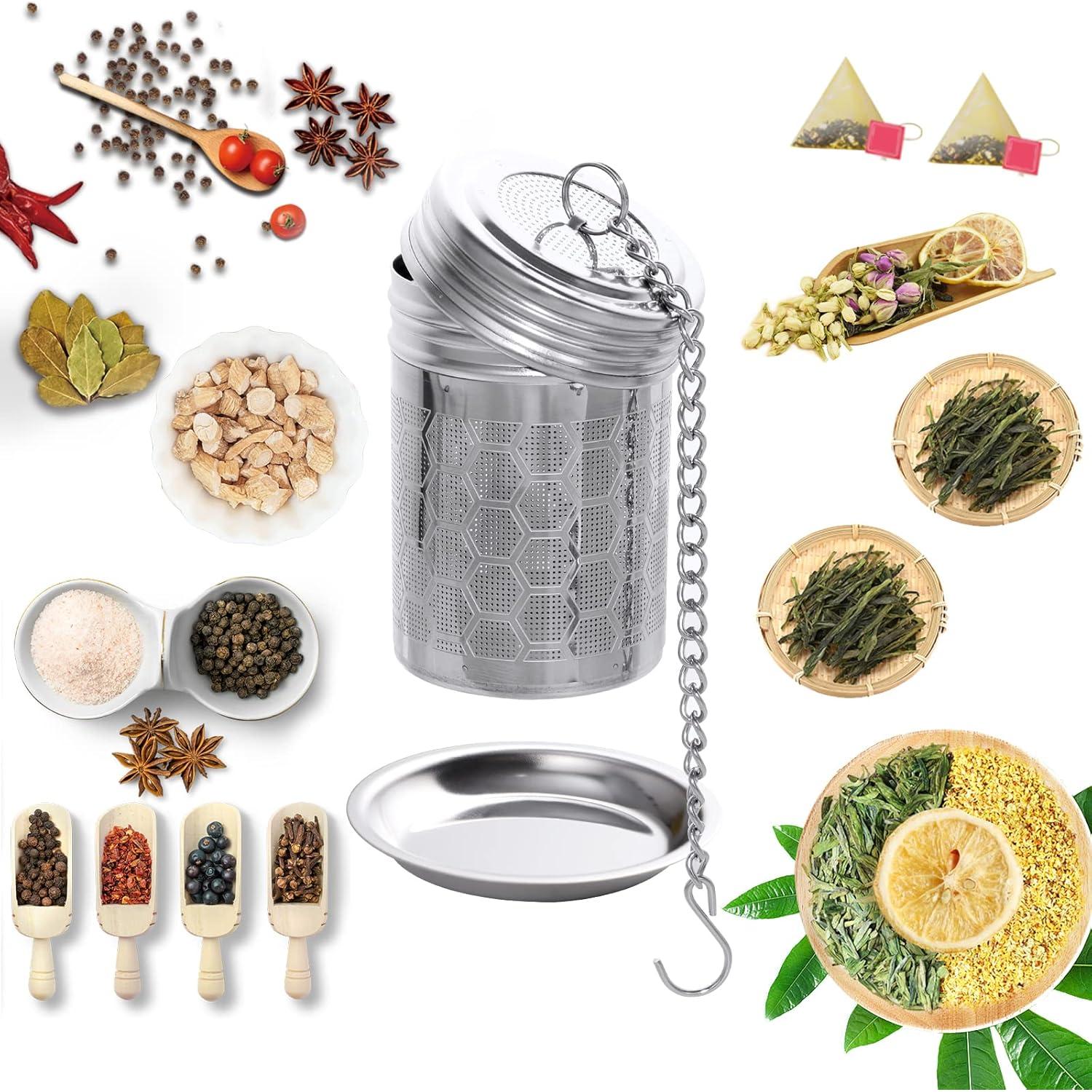 Paquete de 2 coladores de té Prudiut de acero inoxidable 304