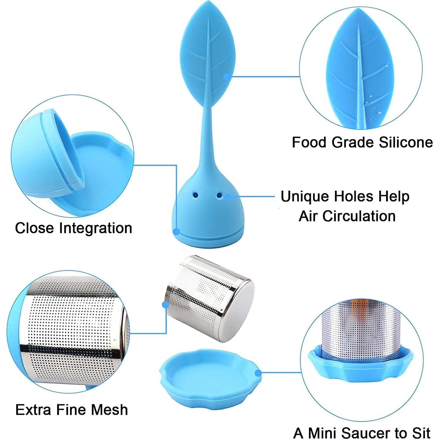 Infusores de Té HQSLsund de Silicona - Paquete de 4 Colores