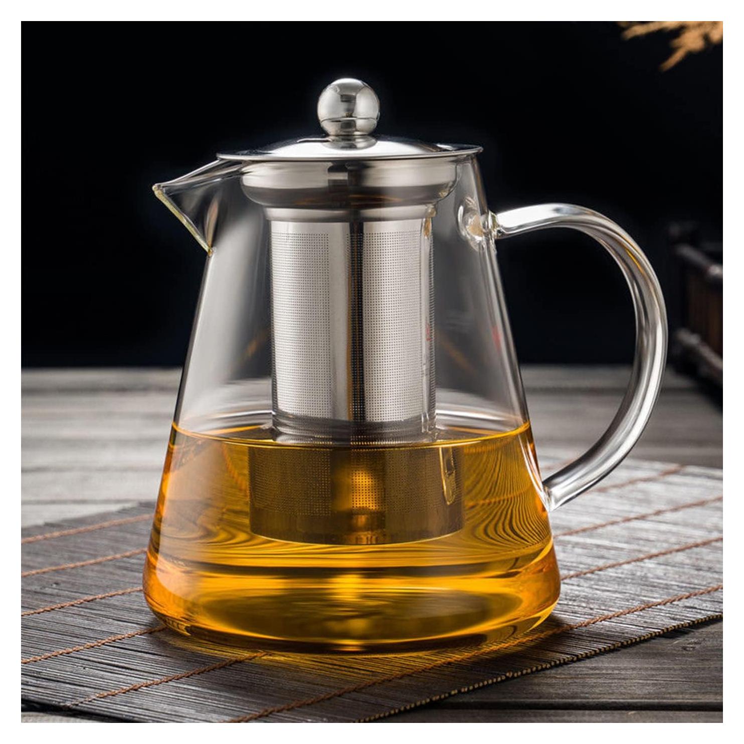 Tetera de vidrio borosilicato XINHUISHQZ 550ml con infusor