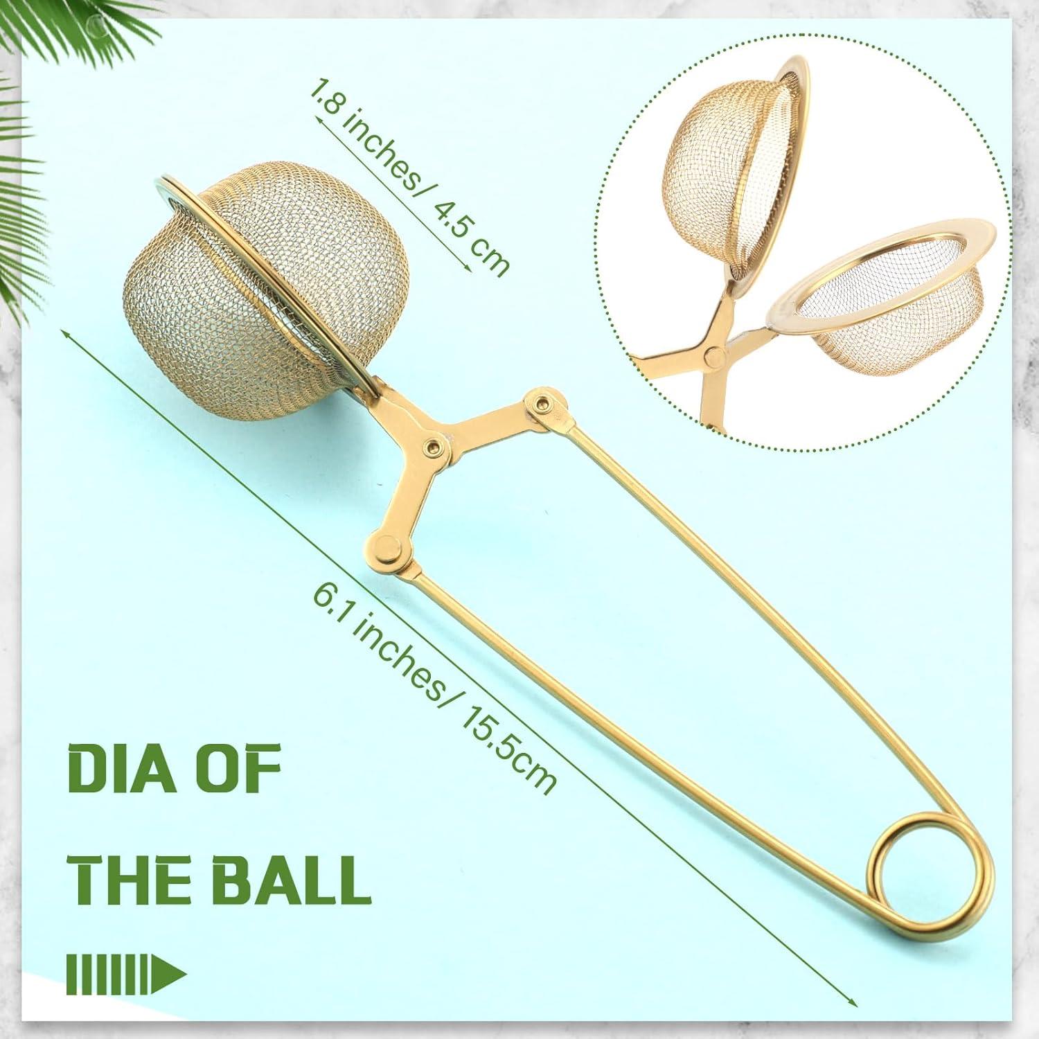 Infusores de Té de Acero Inoxidable Yinder - 20 Pcs Dorado