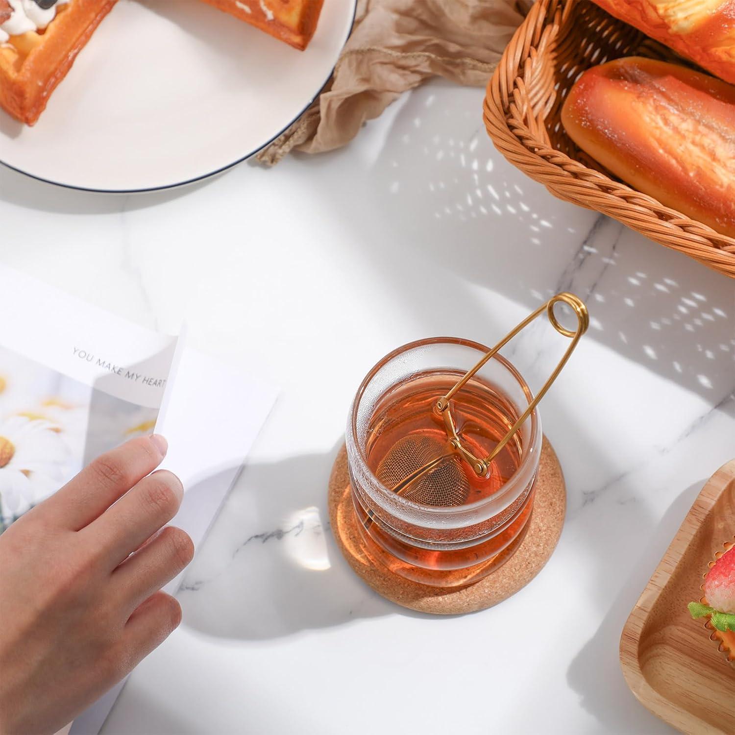 Infusores de Té de Acero Inoxidable Yinder - 20 Pcs Dorado