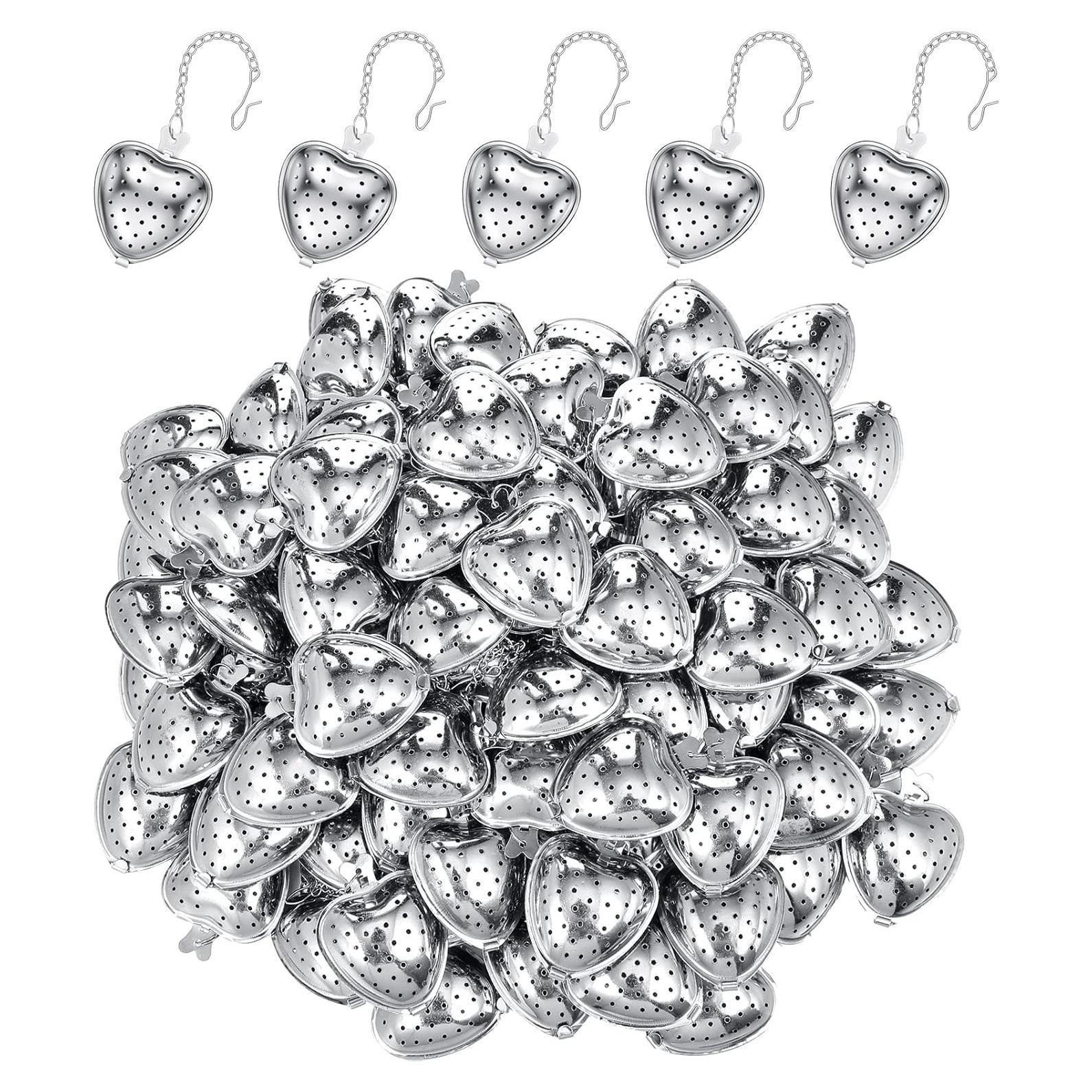 Colador de Té de Acero Inoxidable Sumind - 100 Pcs Corazón