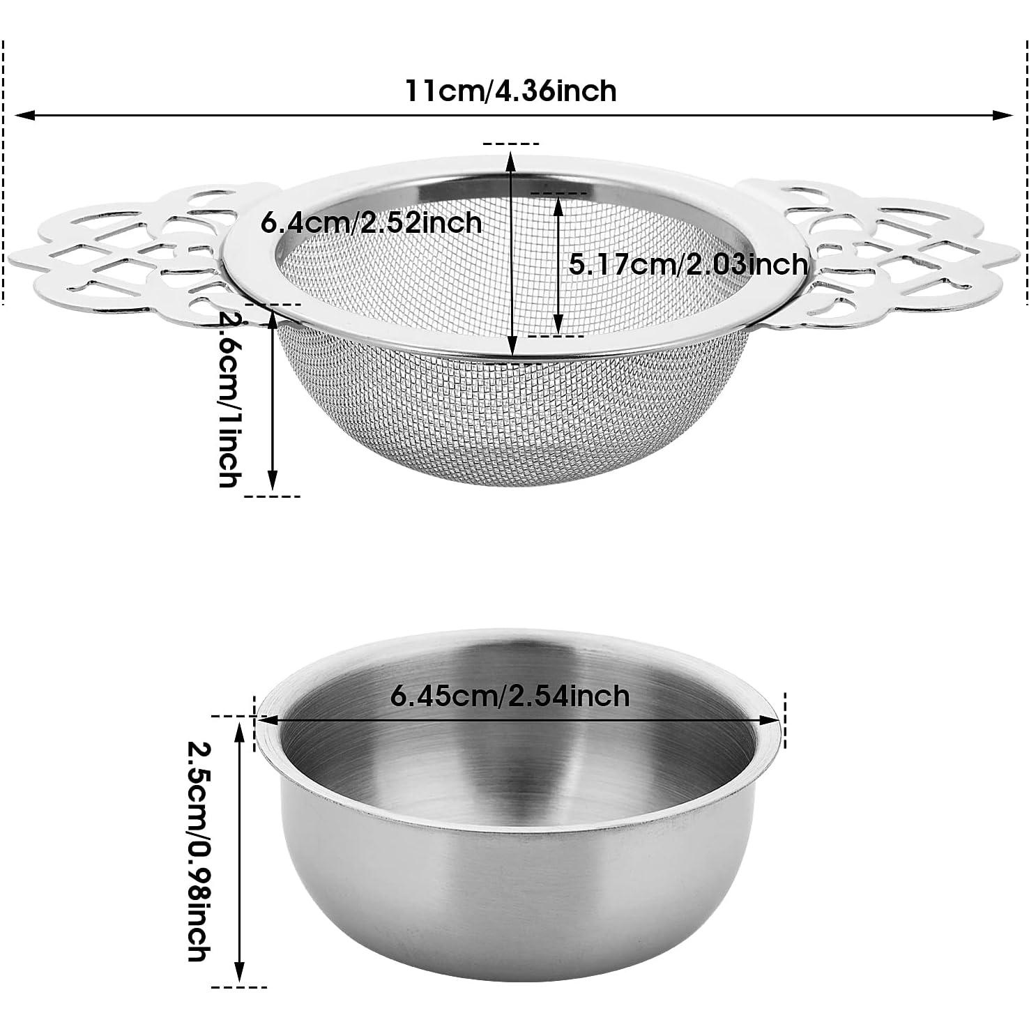 Coladores de té de acero inoxidable Abeillo - 2 unidades 6.6 cm