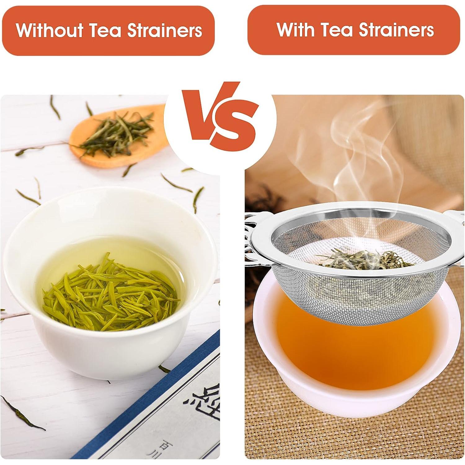 Coladores de té de acero inoxidable Abeillo - 2 unidades 6.6 cm