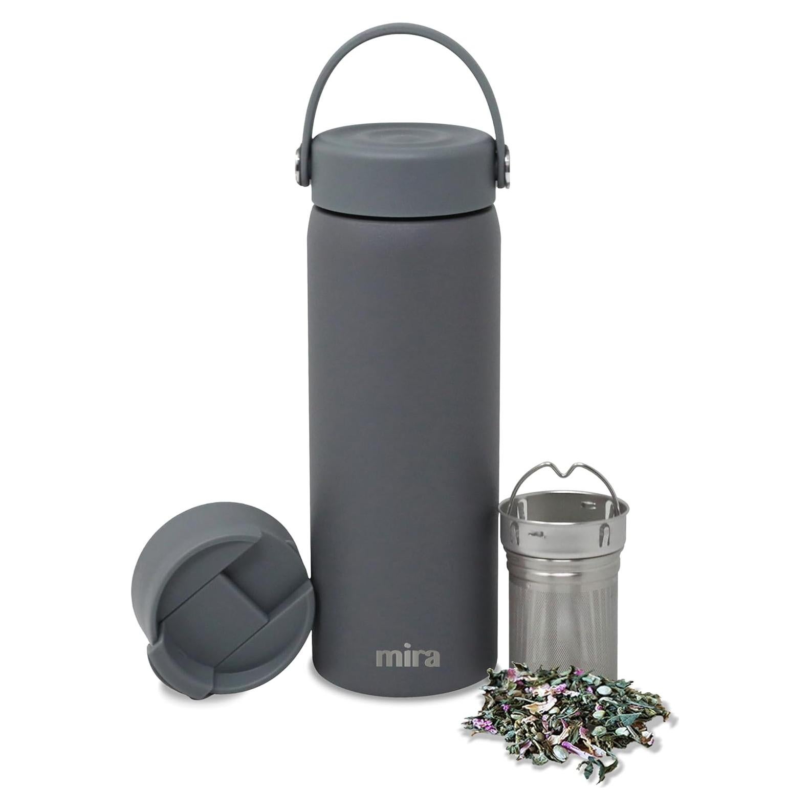 Termo Infusor de Té MIRA 532 ml Acero Inoxidable Gris Humo