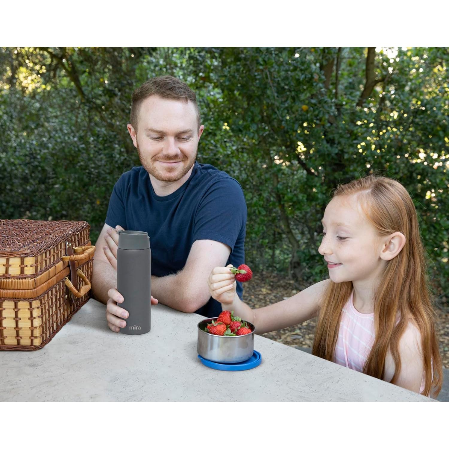 Termo Infusor de Té MIRA 532 ml Acero Inoxidable Gris Humo