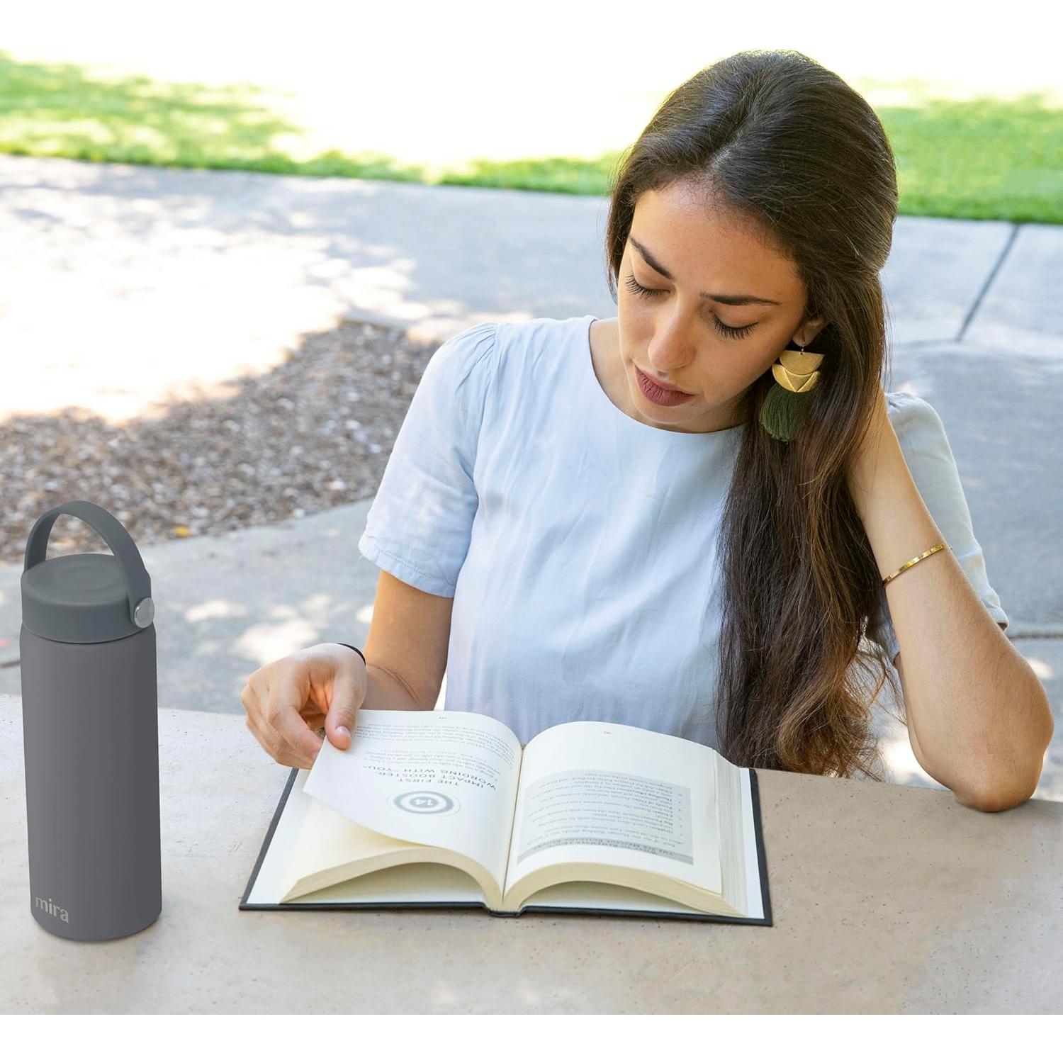 Termo Infusor de Té MIRA 532 ml Acero Inoxidable Gris Humo