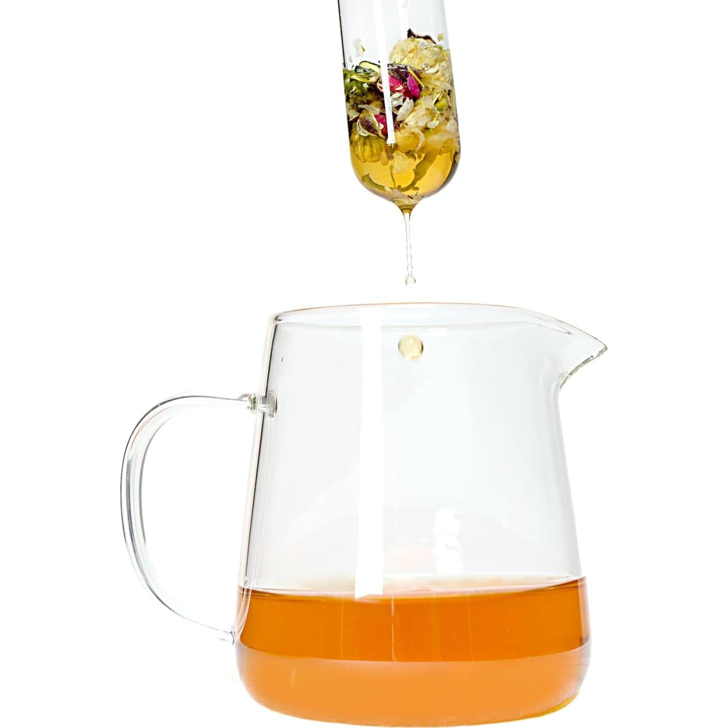 Infusores de Té de Vidrio 2 Pcs Werduoland con Tapa y Cuchara