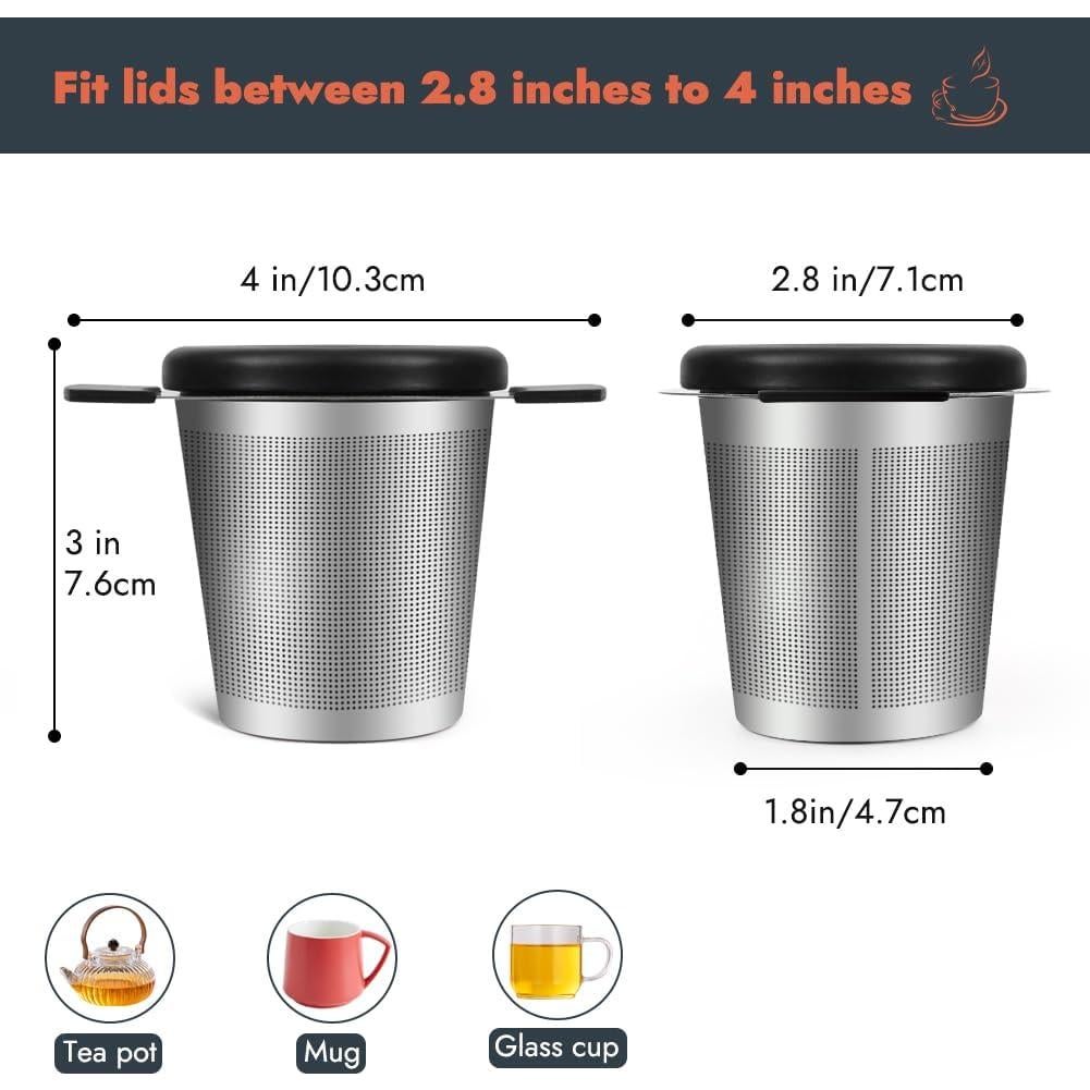 Infusor de Té GINOYA 2 Piezas Acero Inoxidable y Silicona