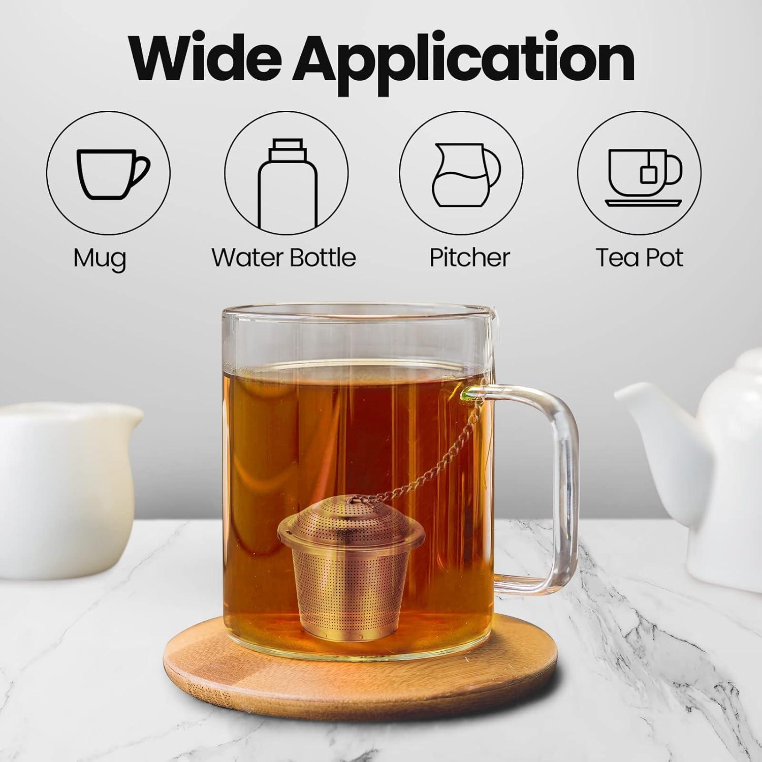 Infusor de Té Zopeal 9 Pcs Acero Inoxidable con Cadena