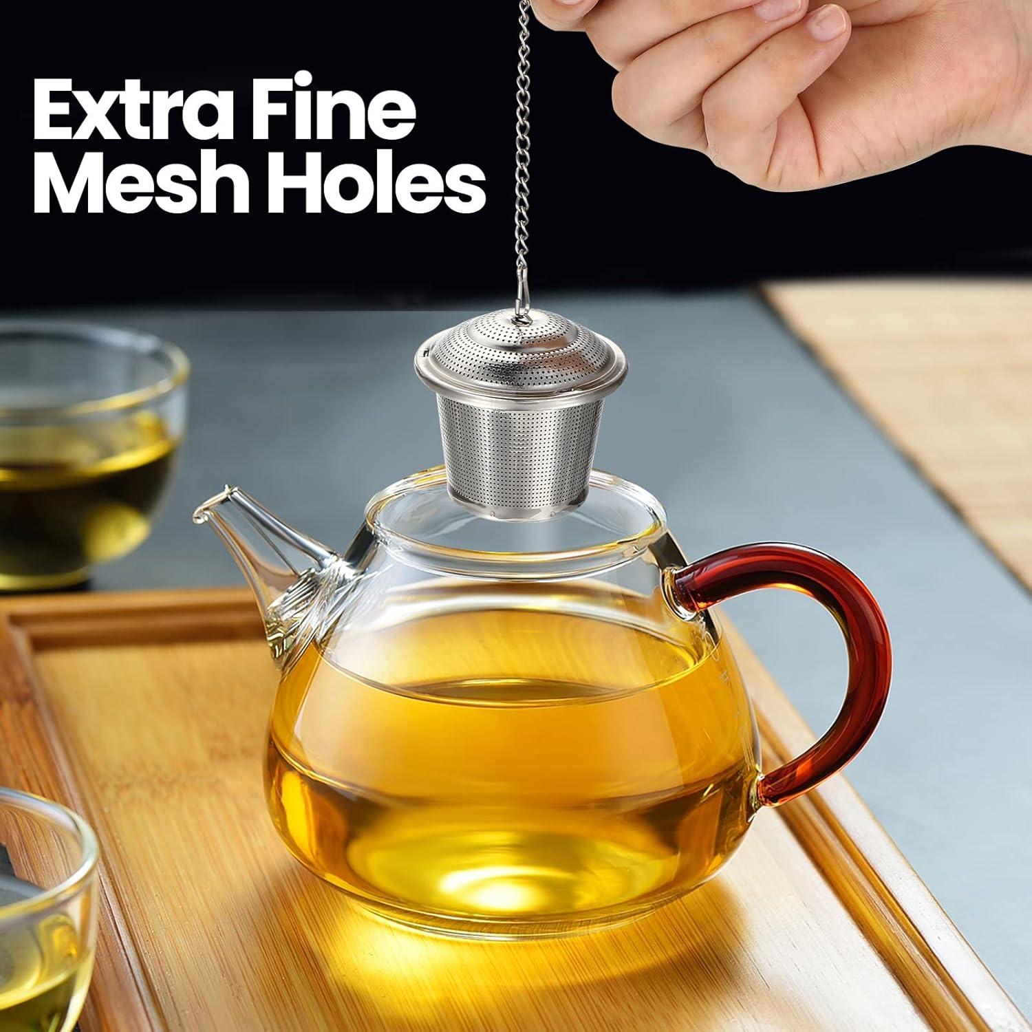 Infusor de Té Zopeal 9 Pcs Acero Inoxidable con Cadena